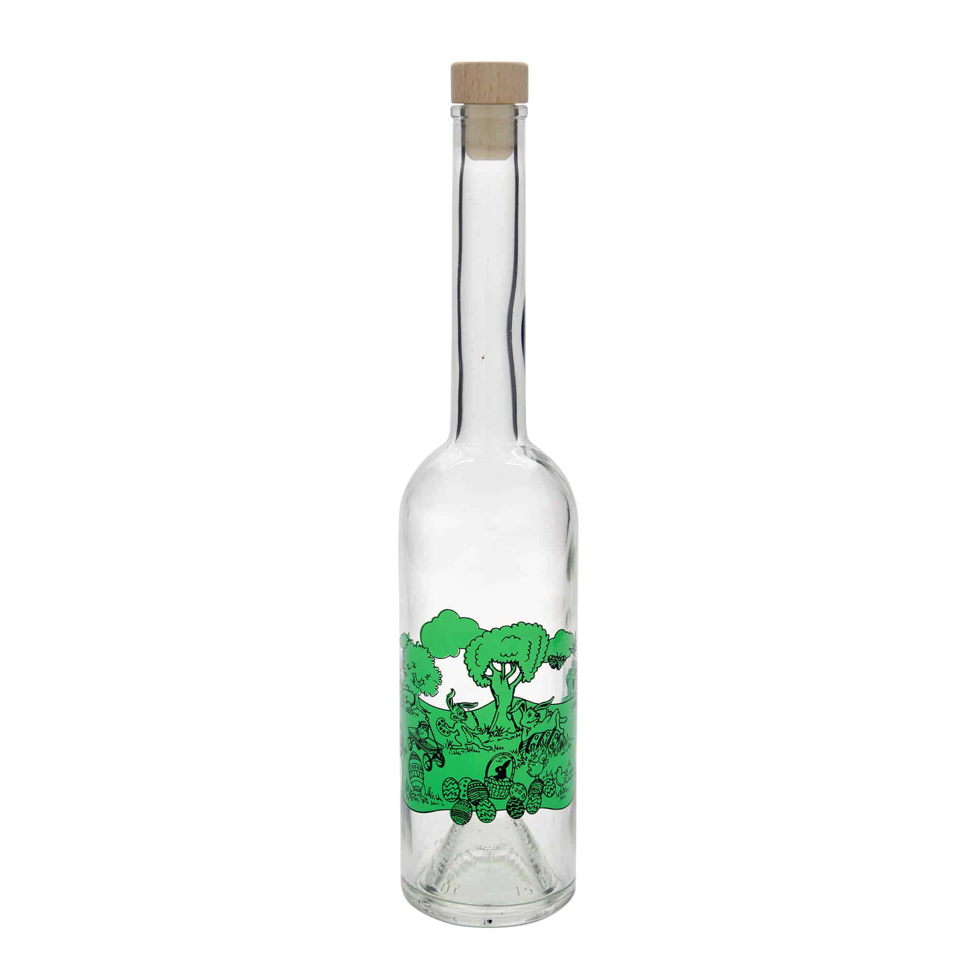 500 ml stikla pudele 'Opera', motīvs: Priecīgas Lieldienas, atvere: korķis