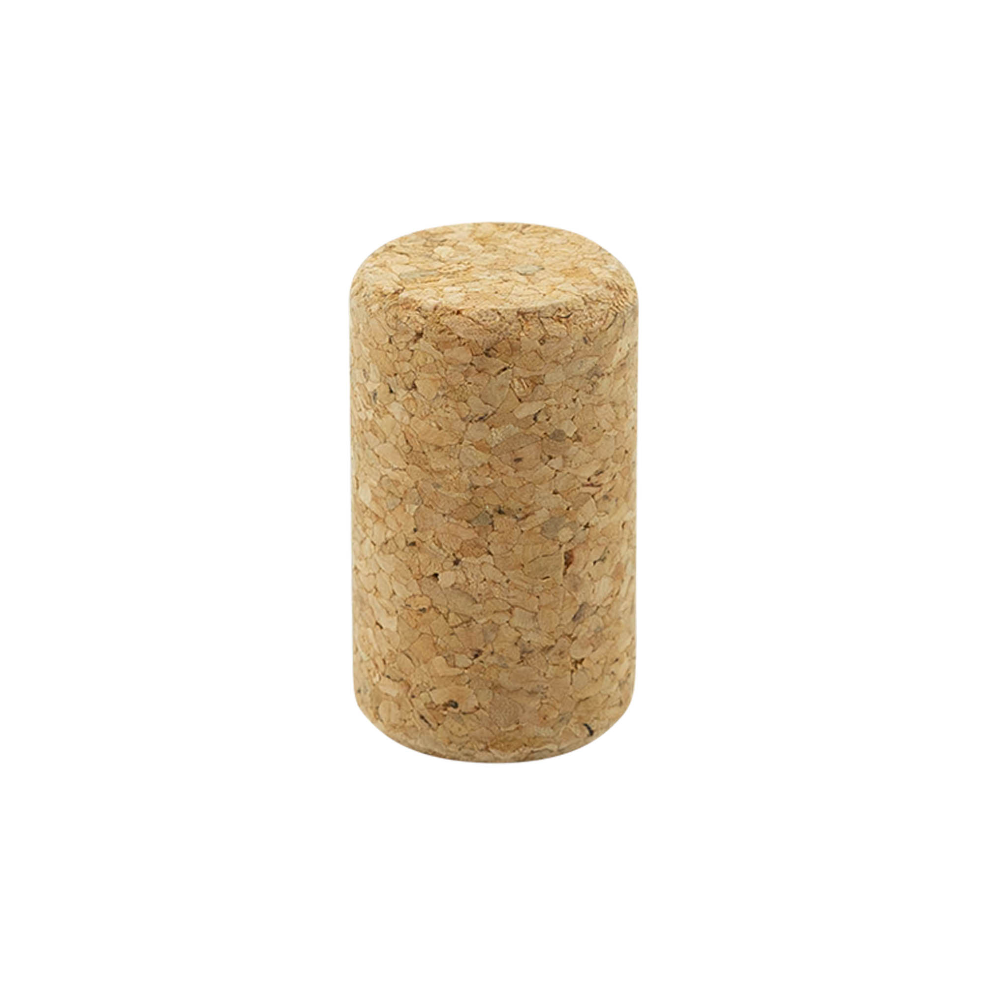 Vīna korķi 22,5 mm, presēts korķis, bēšs, priekš atveres: korķis Vīna korķi 22,5 mm, presēts korķis, bēšs, priekš atveres: korķis