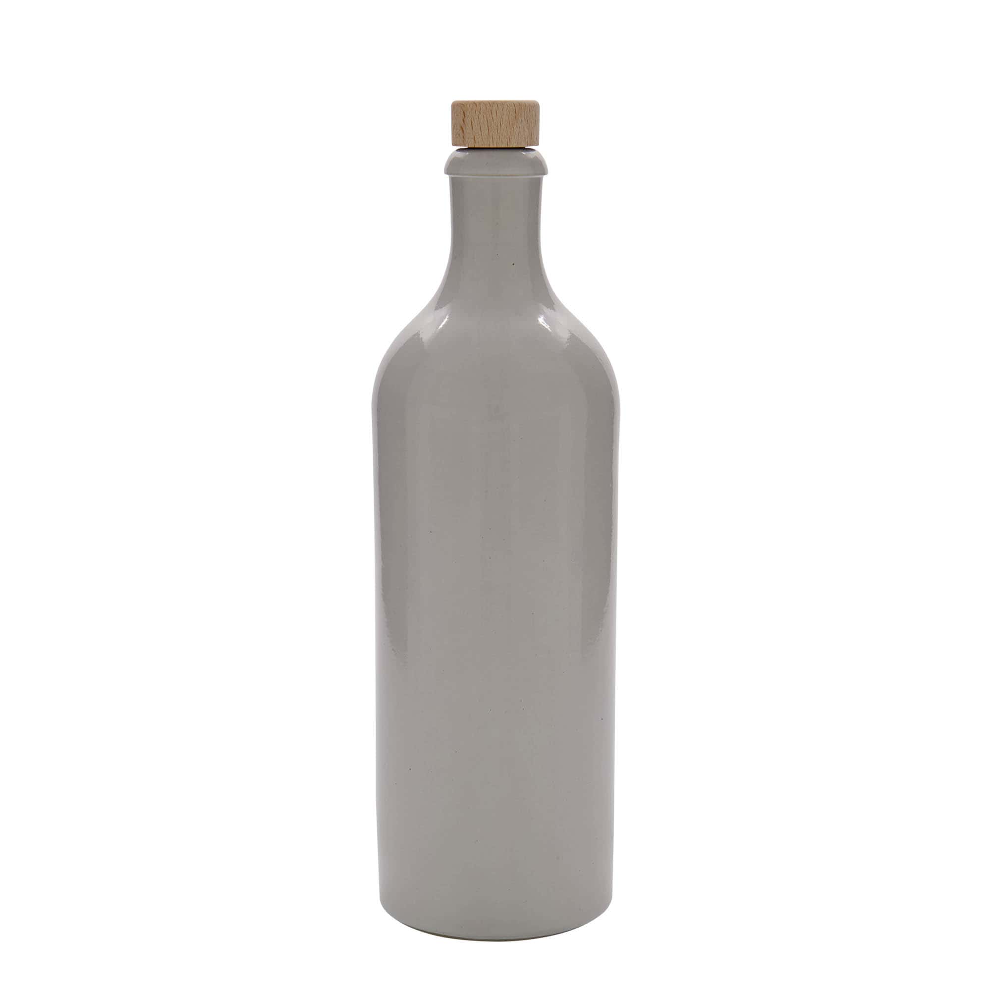 750 ml māla krūze, akmens trauks, balta, atvere: korķis