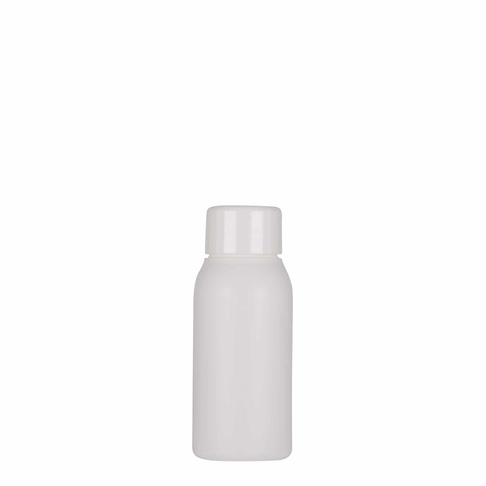 50 ml plastmasas pudele 'Tuffy', HDPE, balta, atvere: 24/410