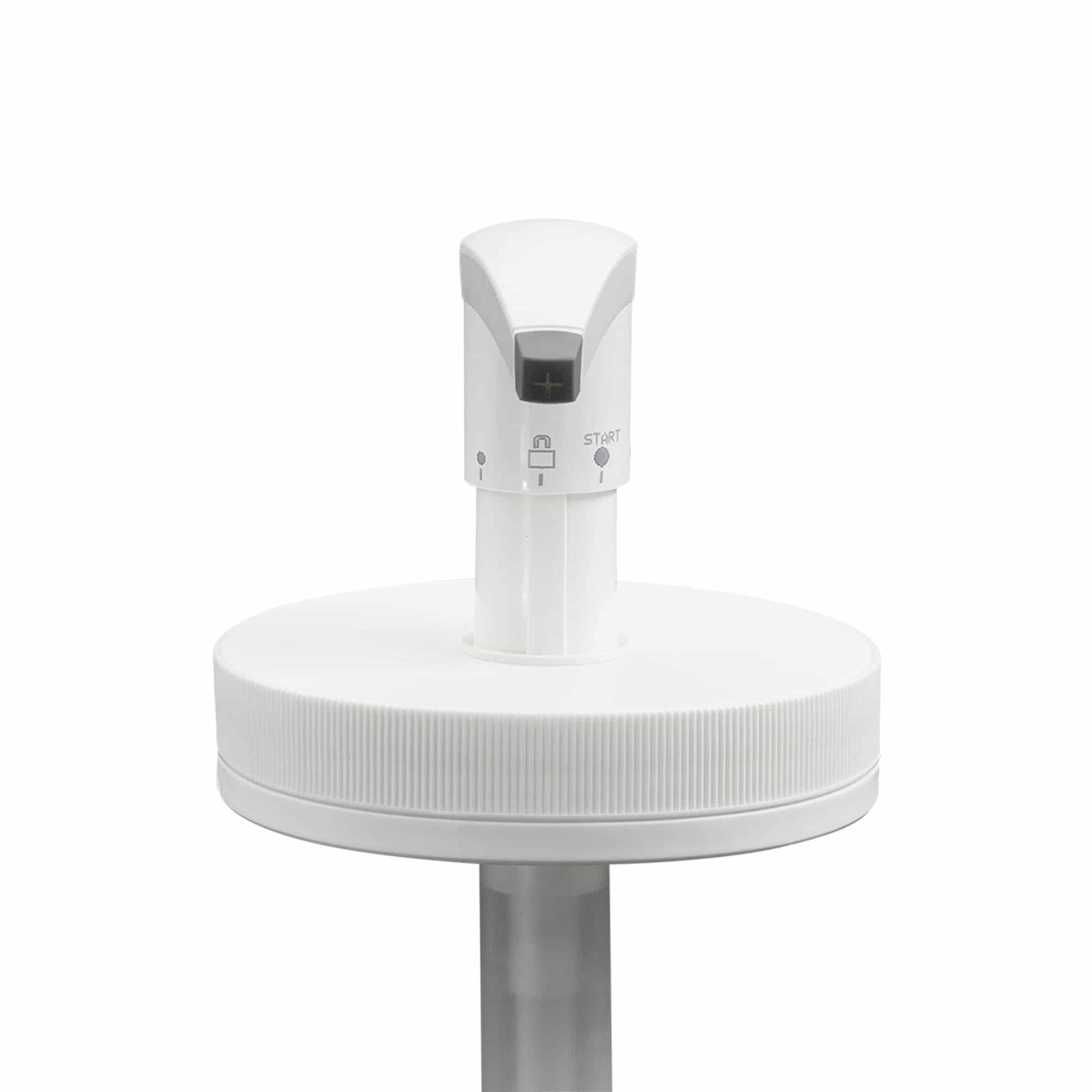Pumpītis 1240 ml pudelei 'Securibox', PE plastmasas, balts, aizdarei: skrūvējams vāciņš Pumpītis 1240 ml pudelei 'Securibox', PE plastmasas, balts, aizdarei: skrūvējams vāciņš
