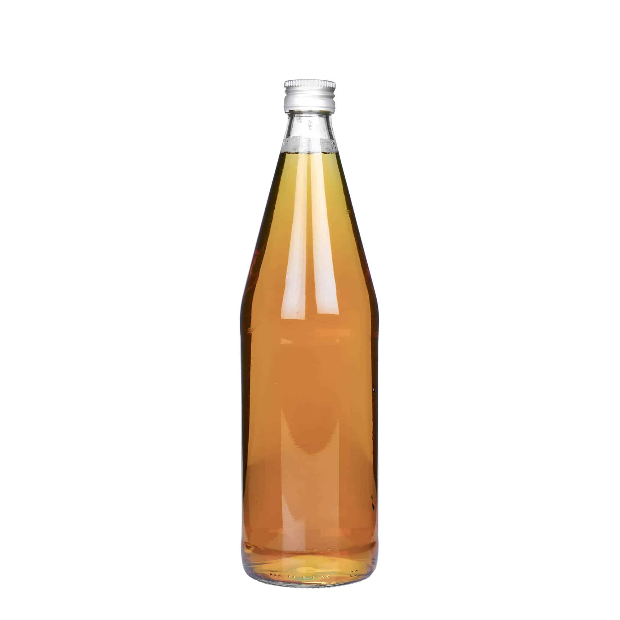 750 ml universāla pudele burkāna formā, stikla, aizdare: PP 28
