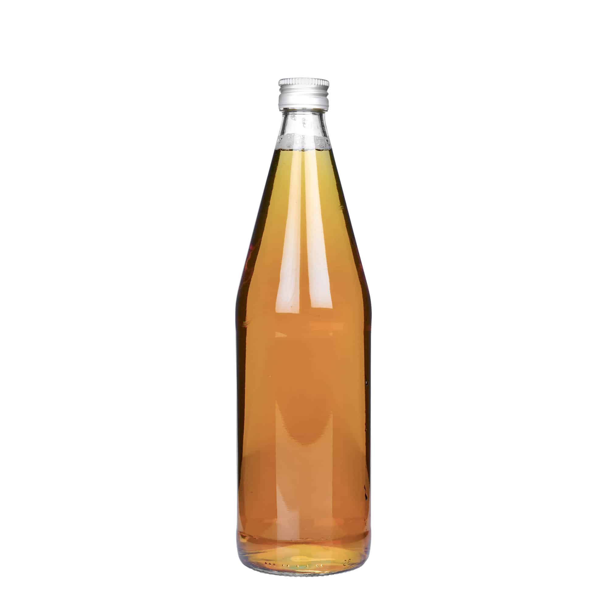 750 ml universāla pudele burkānu formā, stikls, atvere: PP 28