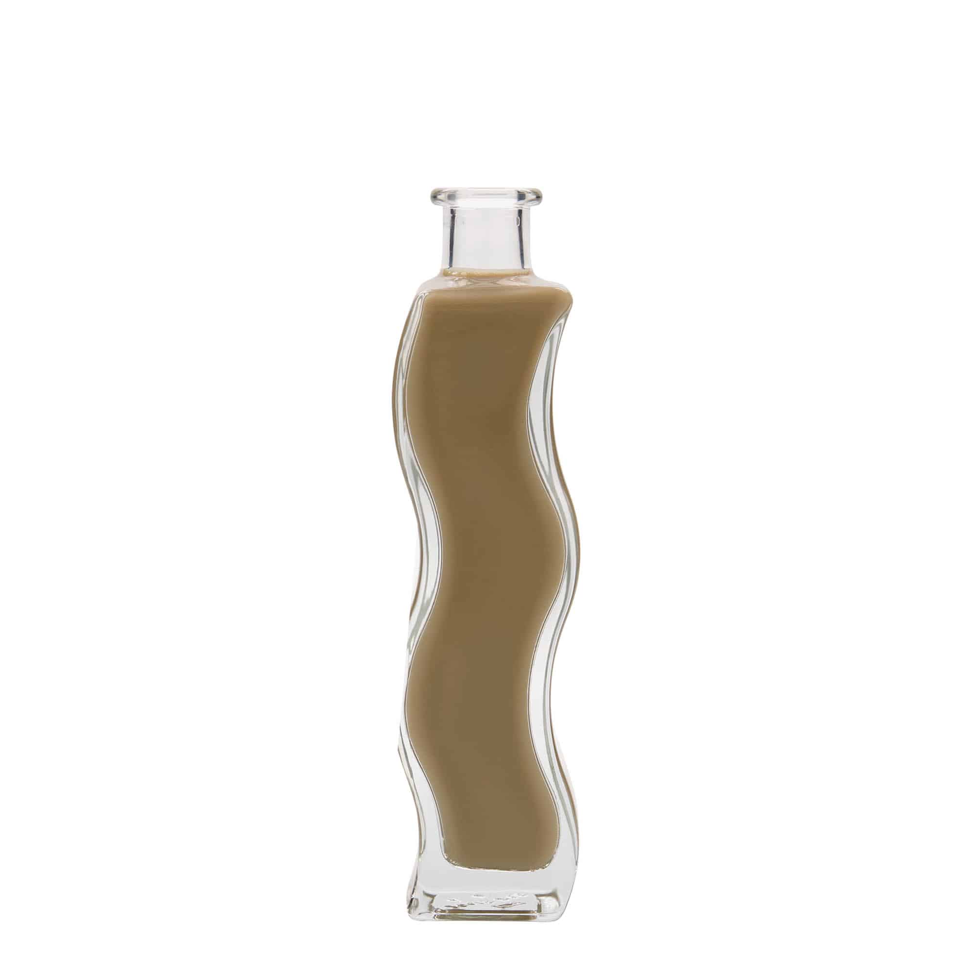 200 ml stikla pudele 'Vilnis', kvadrātiska, aizdare: korķis