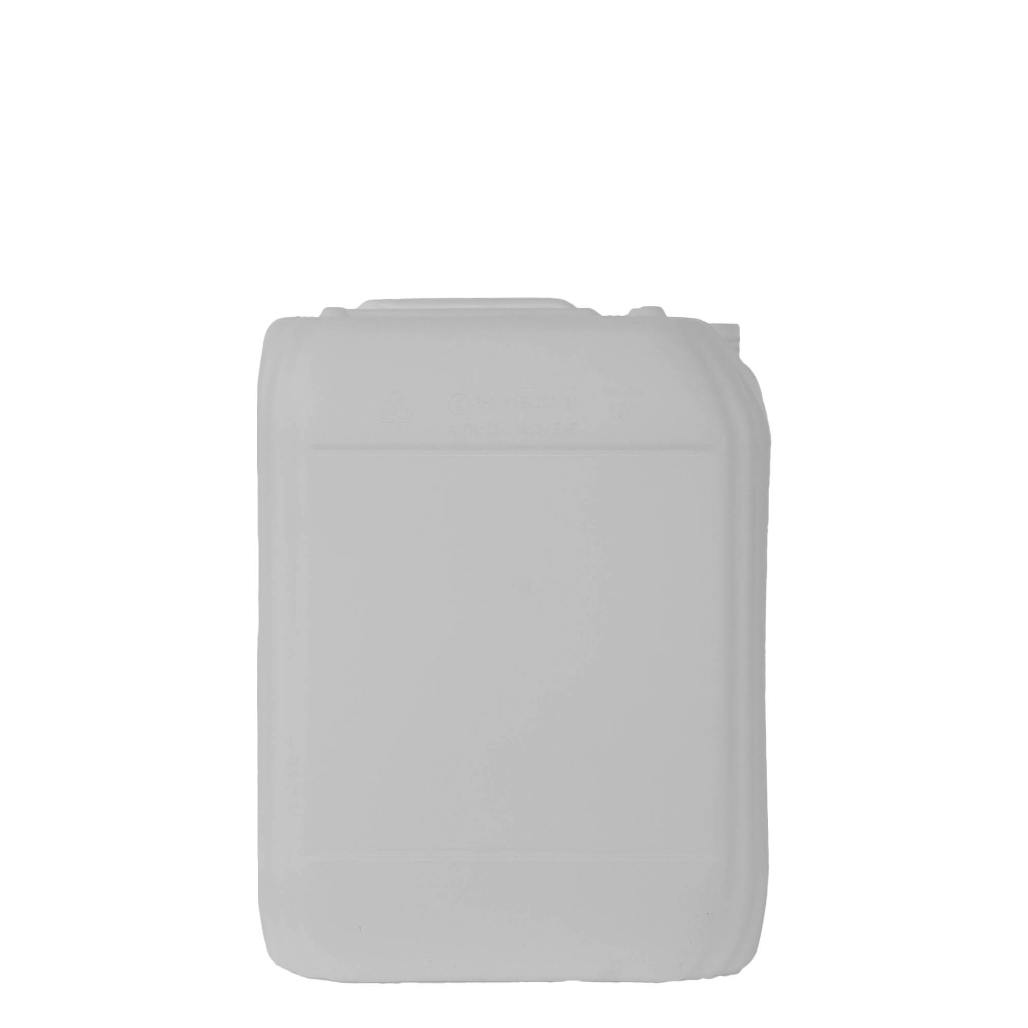 20 l kanniņa, taisnstūrveida, HDPE plastmasa, dabīga, atvere: ND 60