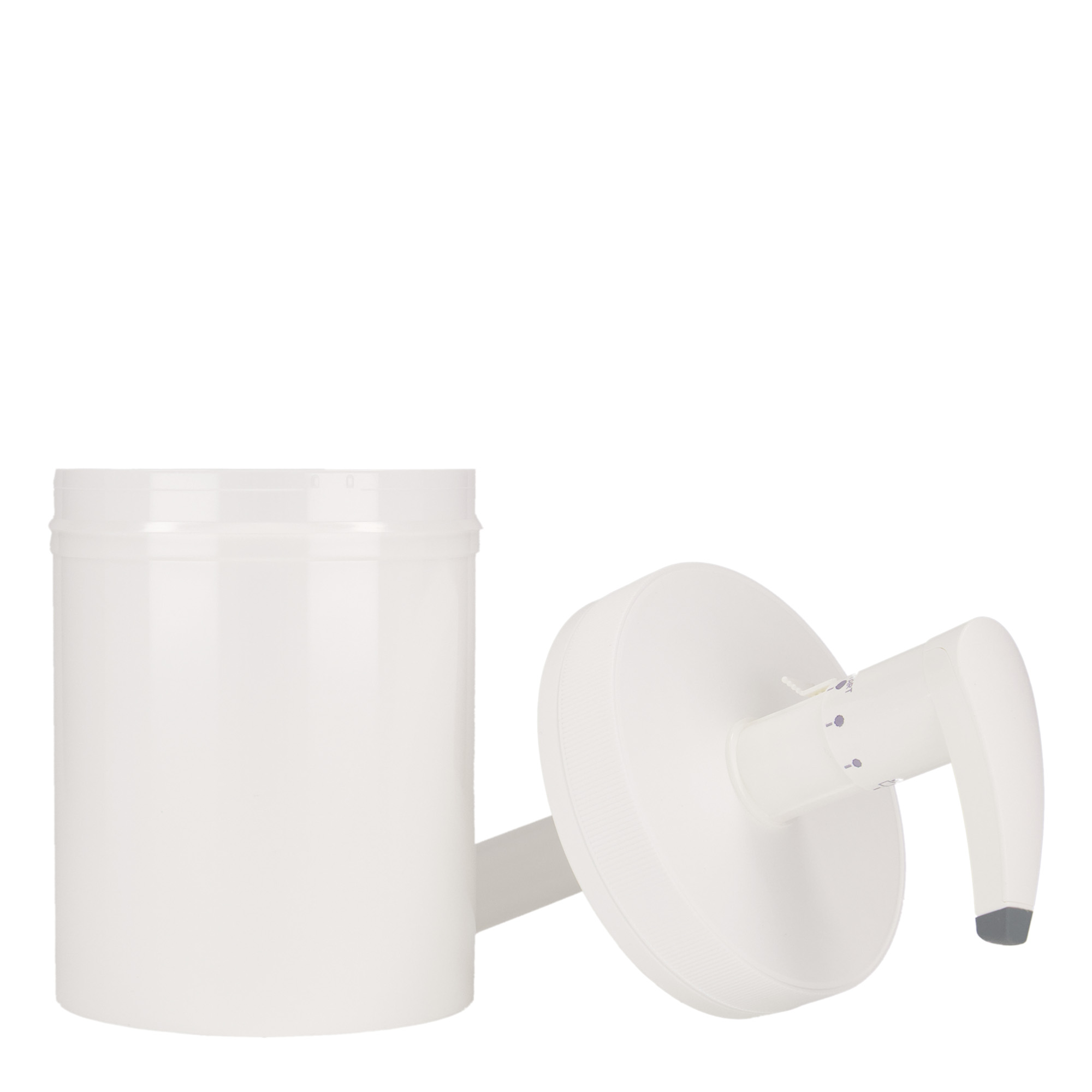 1240 ml dozatora pudele 'Securibox', PP plastmasas, balta, aizdare: skrūvējams vāciņš