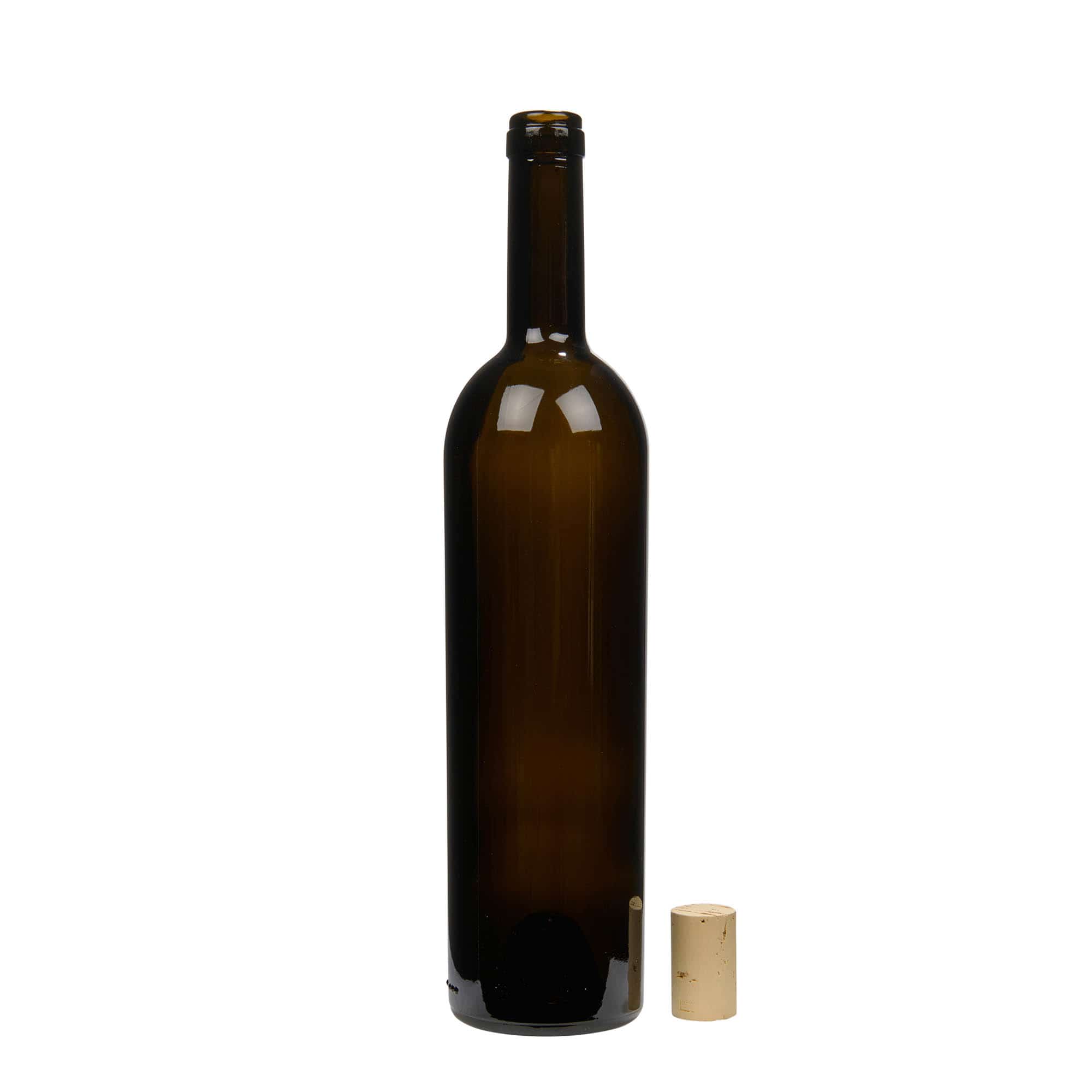 750 ml vīna pudele 'Liberty', antīki zaļa, aizdare: korķis