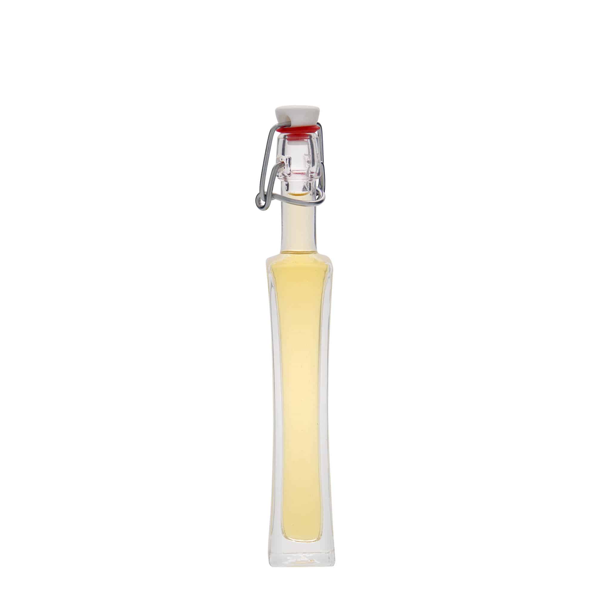 40 ml stikla pudele 'Koko', kvadrātiska, aizdare: korķis ar skavu