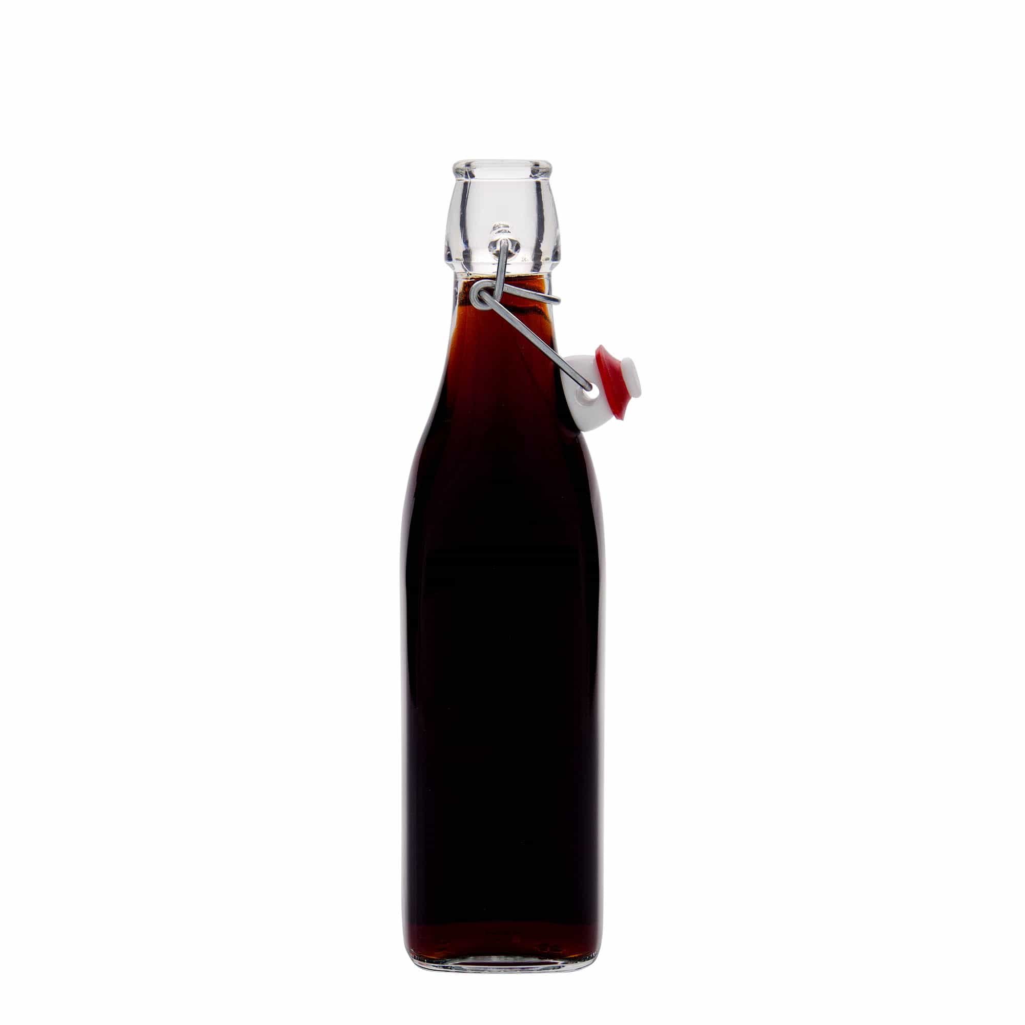 500 ml stikla pudele 'Swing, kvadrātveida, kakliņš: aizbīdņa aizdare' 500 ml stikla pudele 'Swing, kvadrātveida, kakliņš: aizbīdņa aizdare'