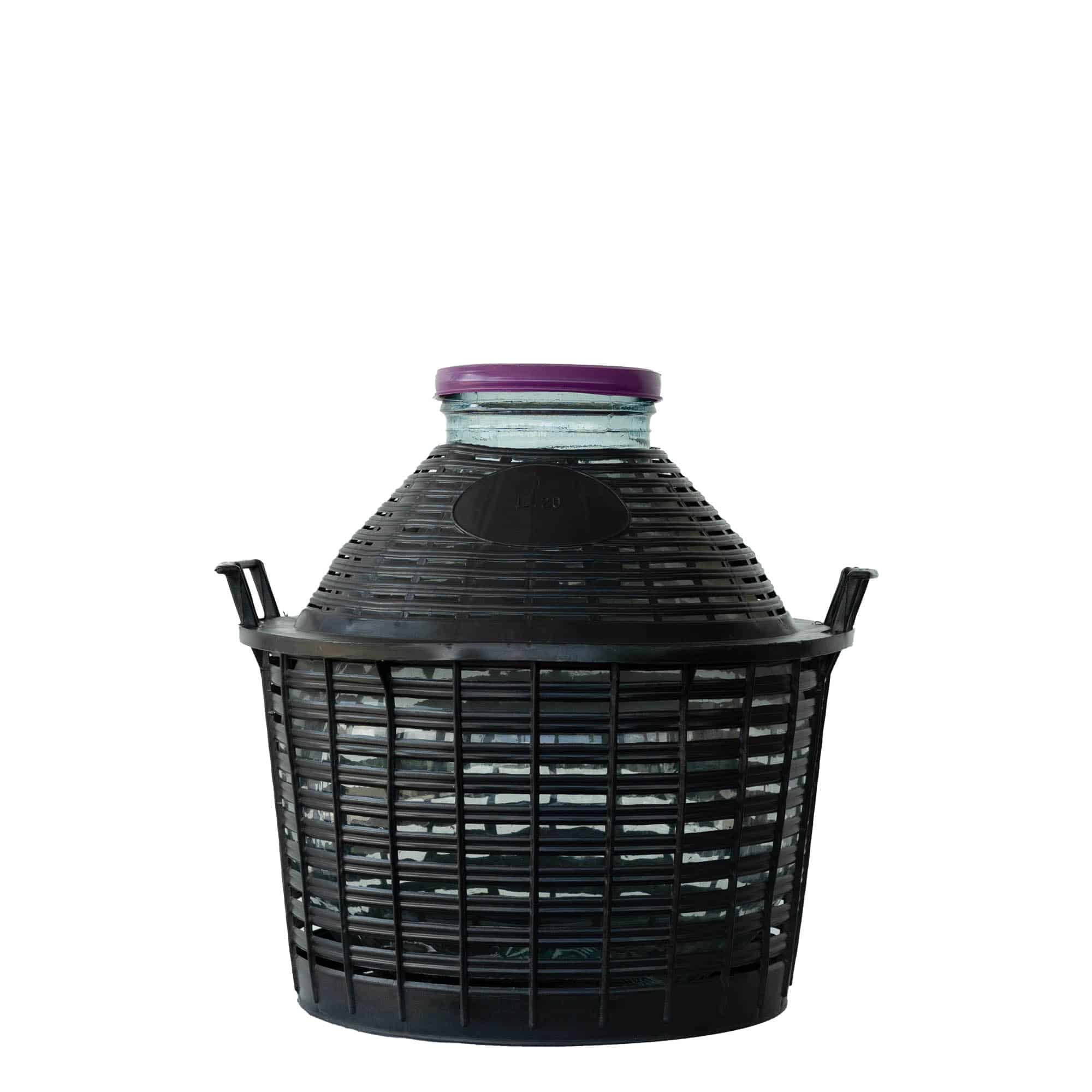 20 l pudele balona formā, paplašināts kakls, stikla, aizdare: skrūvējams vāciņš 20 l pudele balona formā, paplašināts kakls, stikla, aizdare: skrūvējams vāciņš