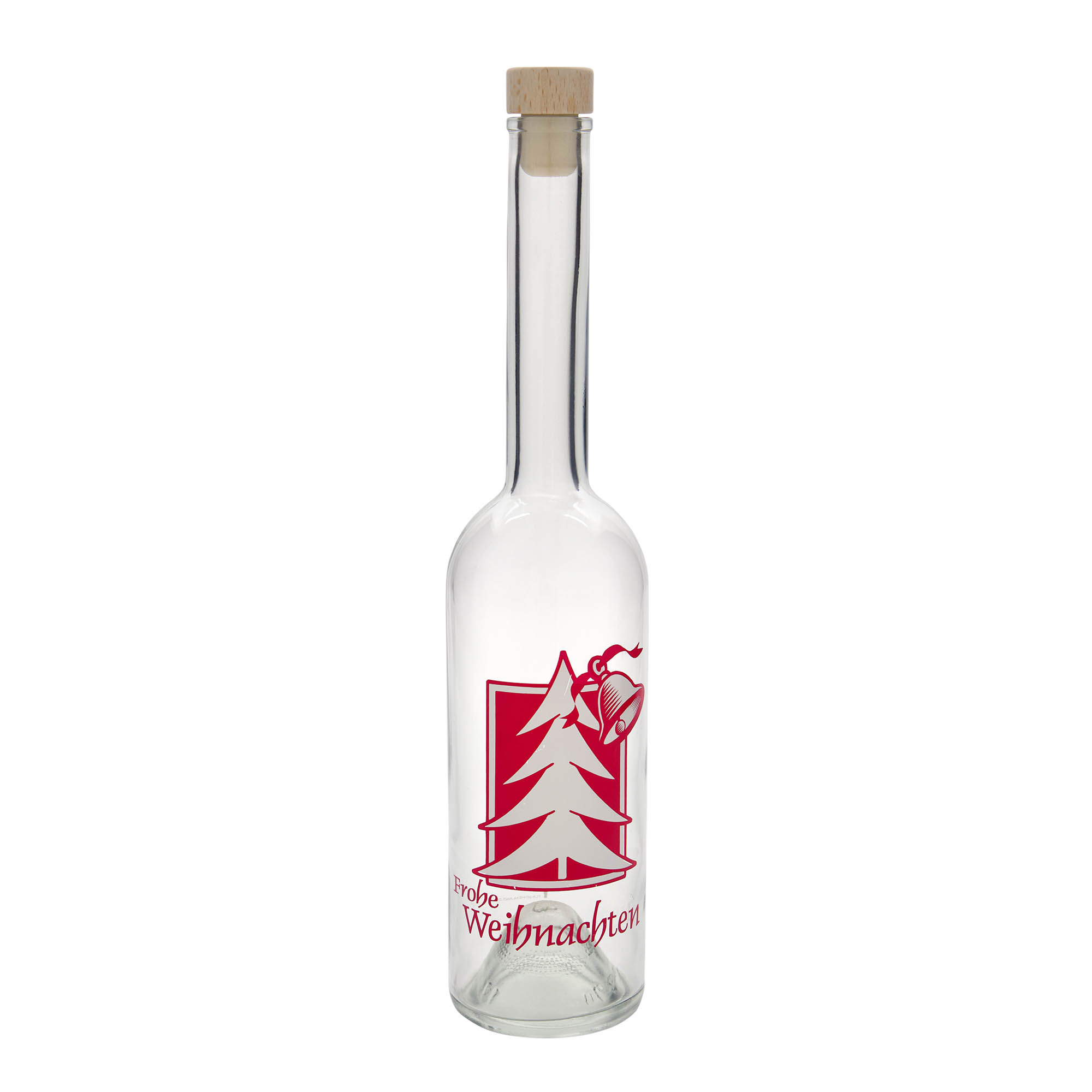 500 ml stikla pudele 'Opera', motīvs: Ziemassvētku sveiciens, atvere: korķis 500 ml stikla pudele 'Opera', motīvs: Ziemassvētku sveiciens, atvere: korķis