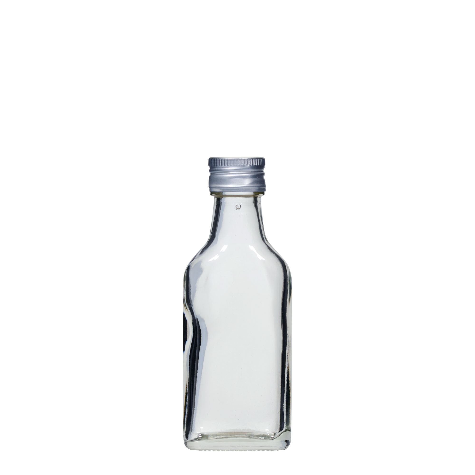 40 ml kabatas pudele, taisnstūrveida, atvere: PP 22 40 ml kabatas pudele, taisnstūrveida, atvere: PP 22