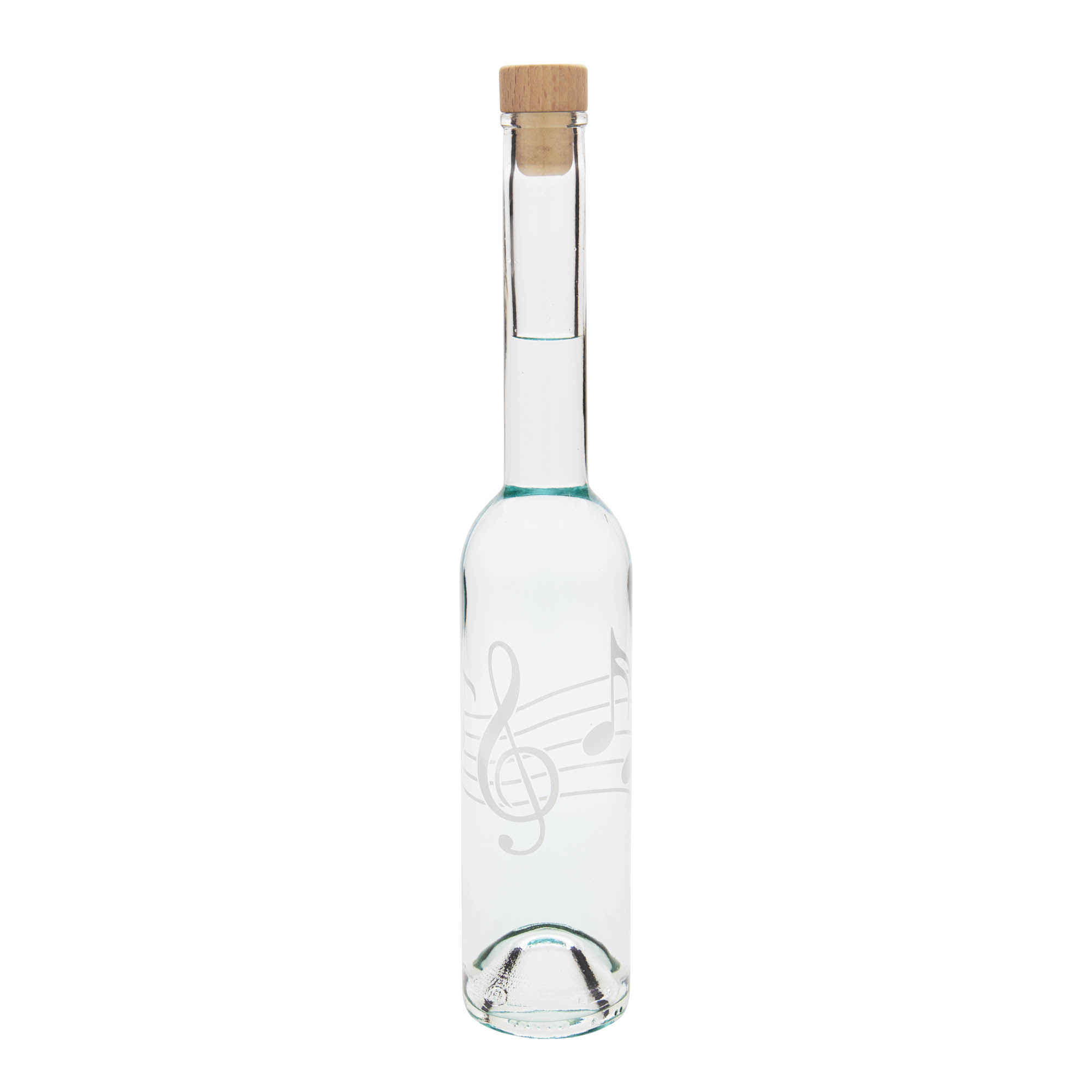 350 ml stikla pudele 'Opera', motīvs: mūzikas notis, atvere: korķis 350 ml stikla pudele 'Opera', motīvs: mūzikas notis, atvere: korķis