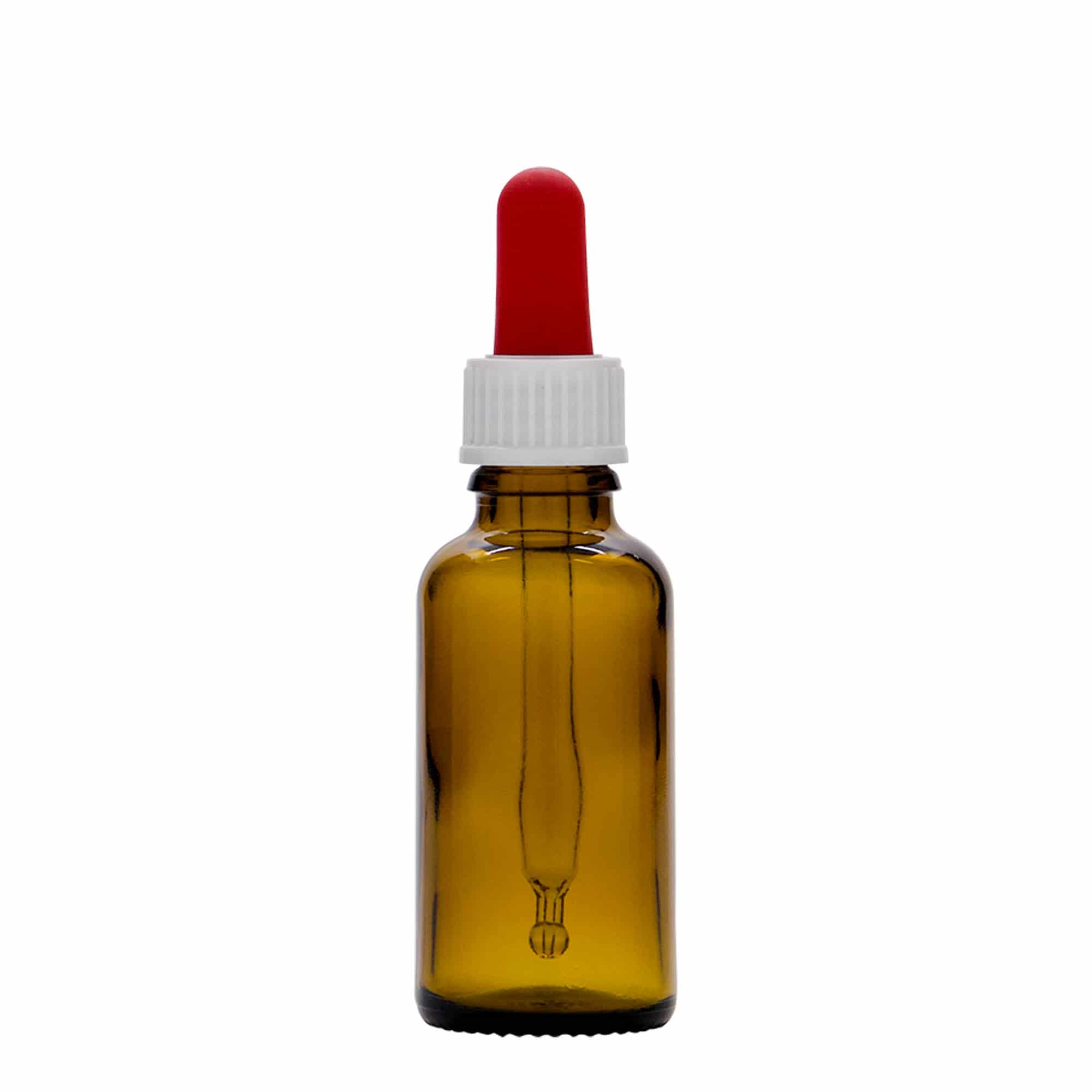 30 ml pilināmā pudele medicīniska, stikls, brūna, atvere: DIN 18