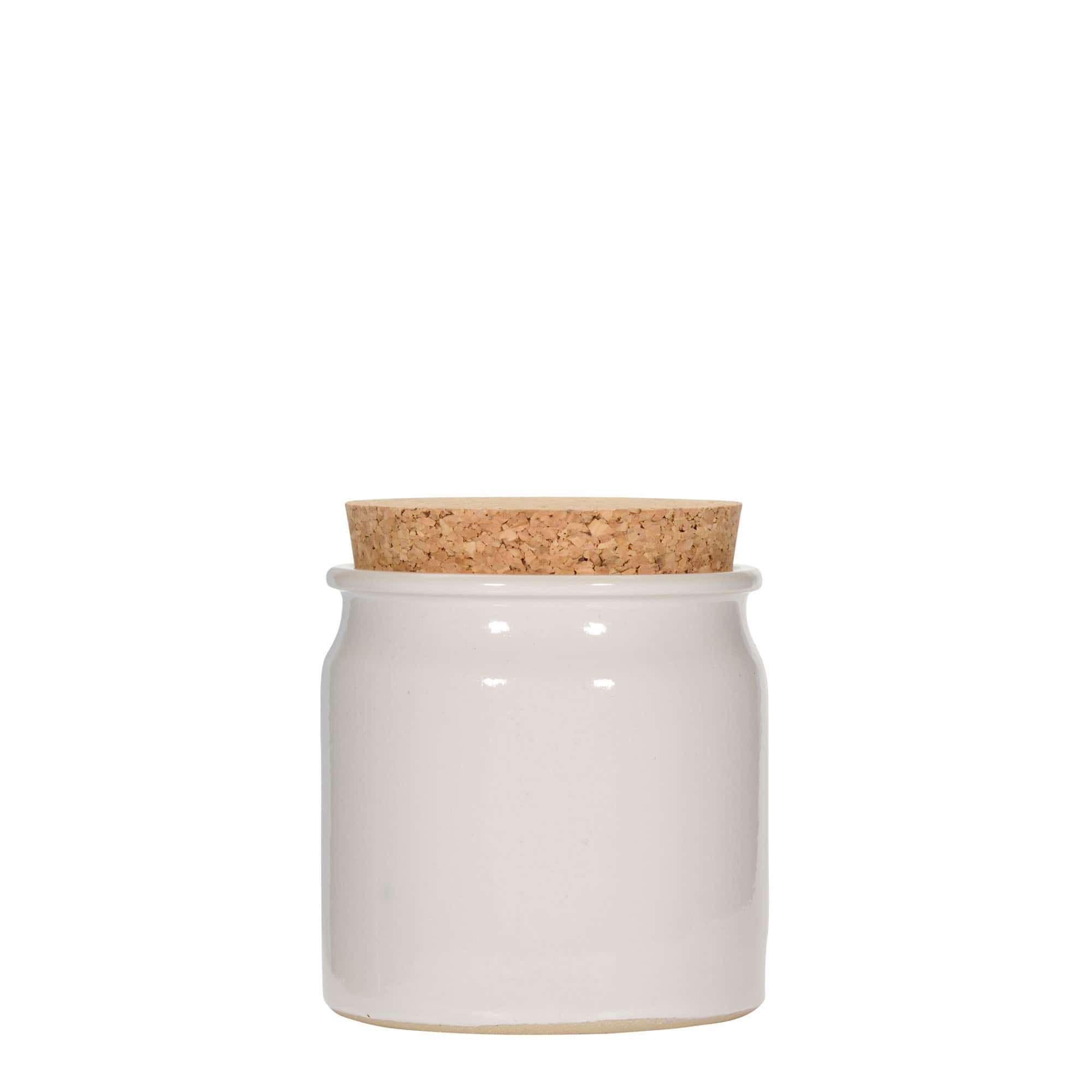 160 ml māla podiņš, keramika, balts, aizdare: korķis