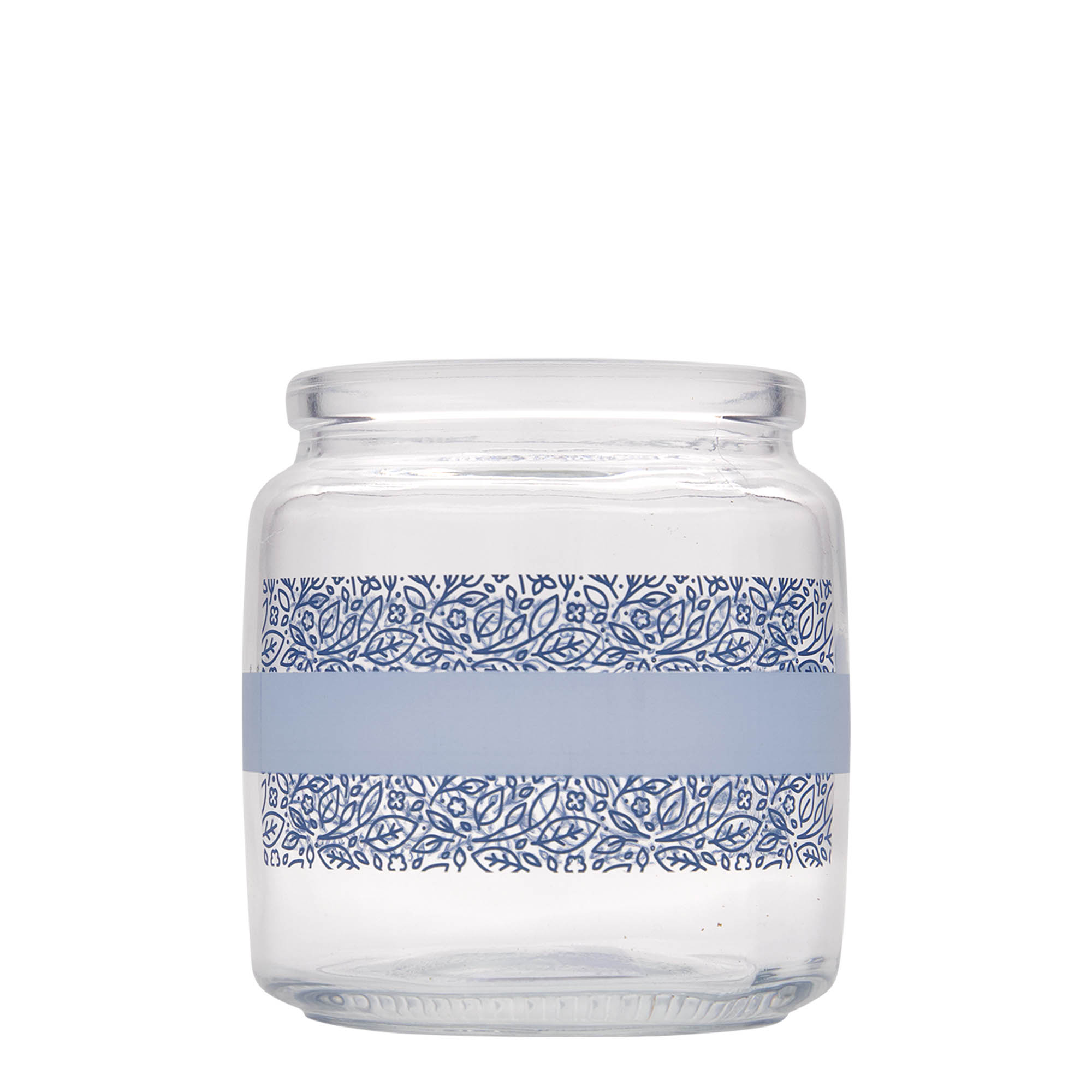 750 ml korķa stikla pudele 'Giara', motīvs: Naturalmente blu, atvere: korķis