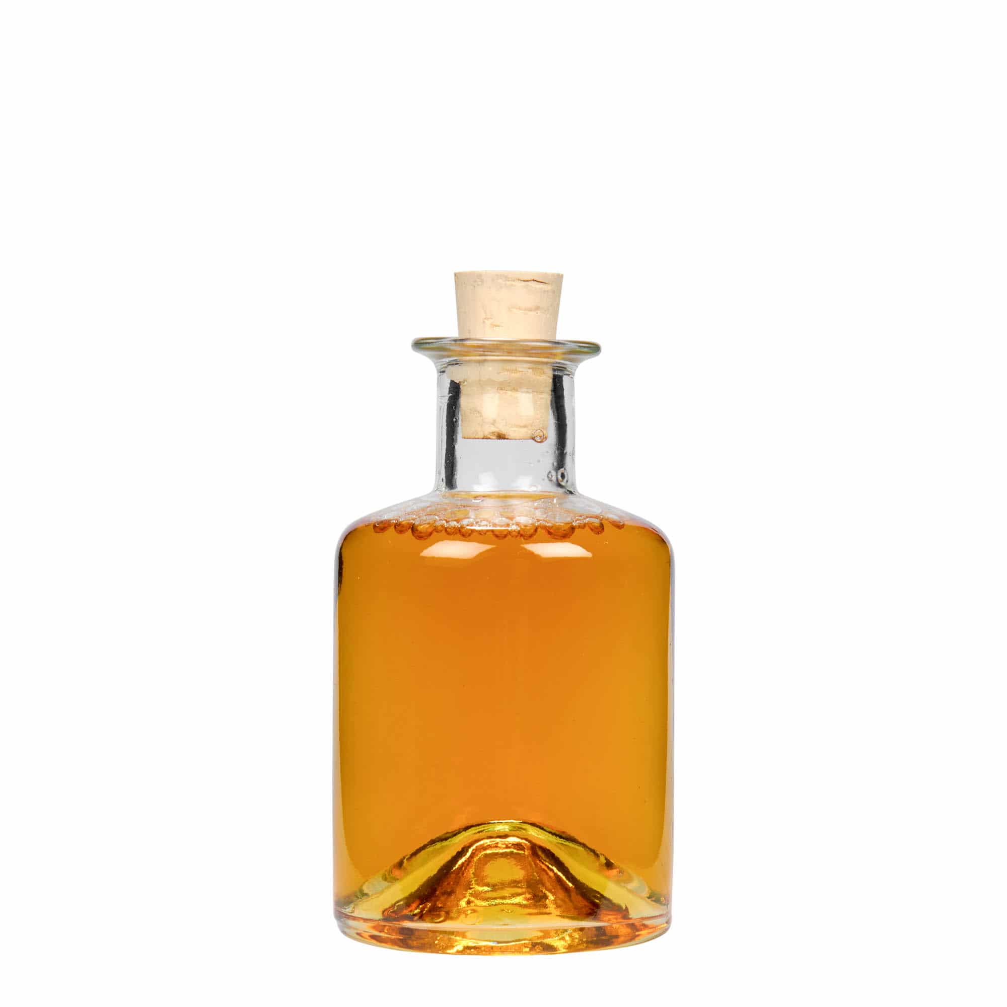 200 ml stikla pudele, farmācijas, aizdare: korķis