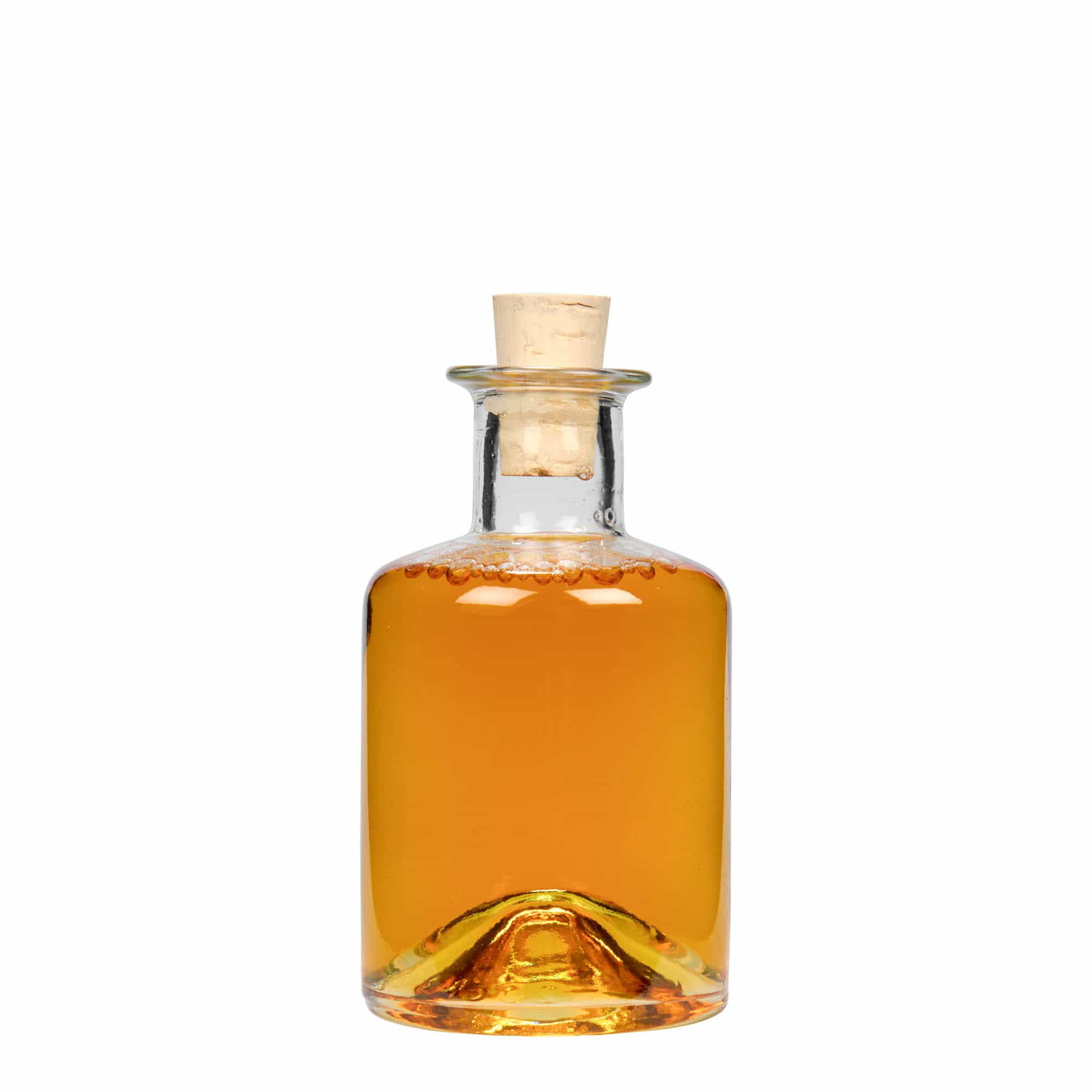 200 ml stikla pudele aptiekāram, atvere: korķis
