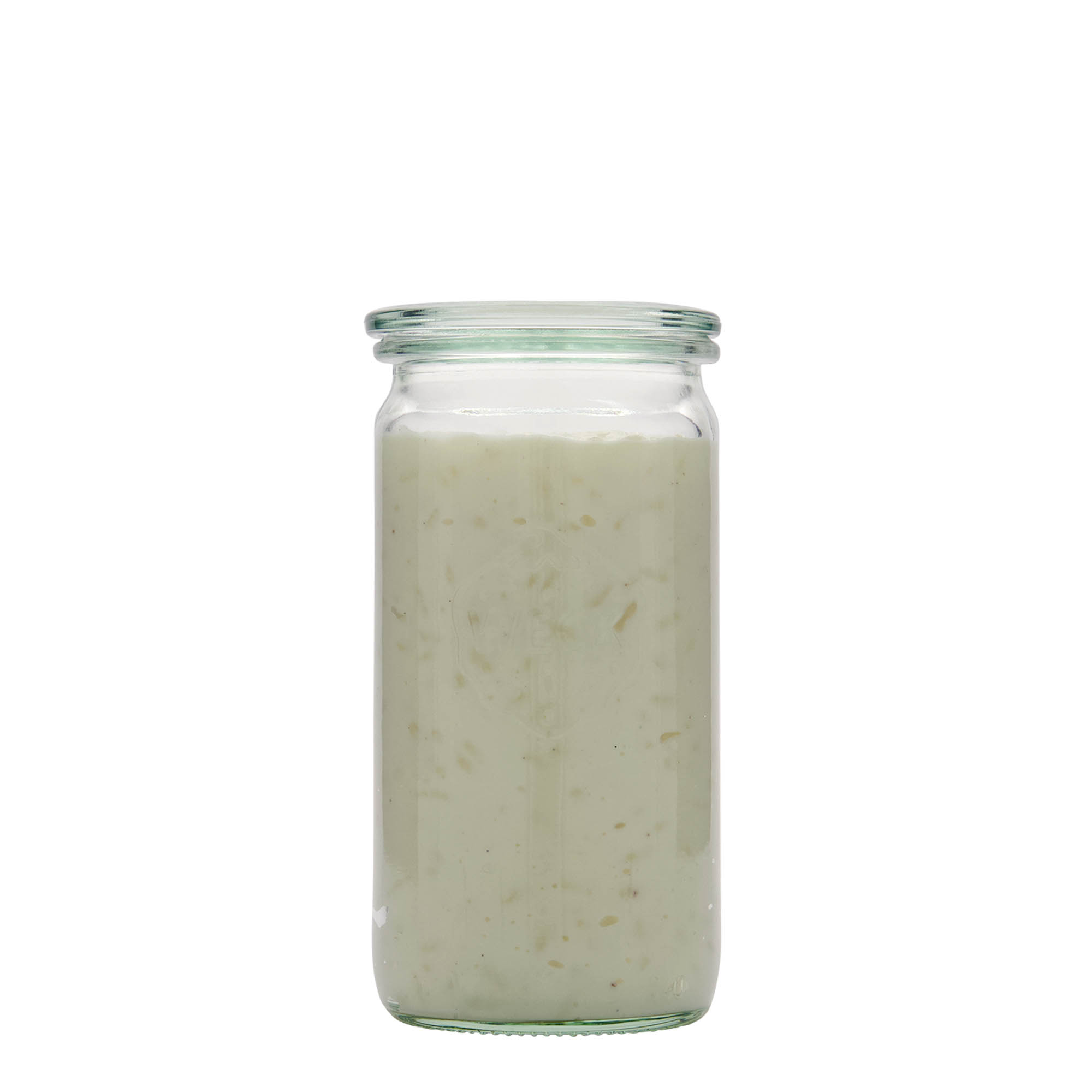 340 ml WECK cilindriskā stikla burka, atvere: apaļa mala