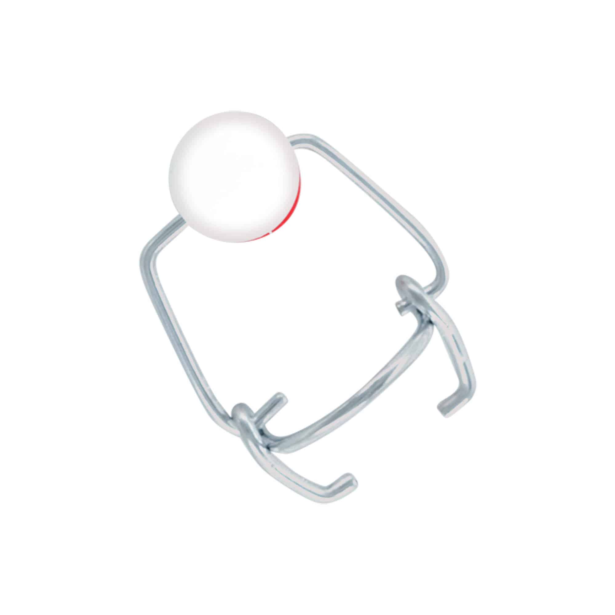 Mini skavas aizdare, plastmasa, sarkani-balts Mini skavas aizdare, plastmasa, sarkani-balts