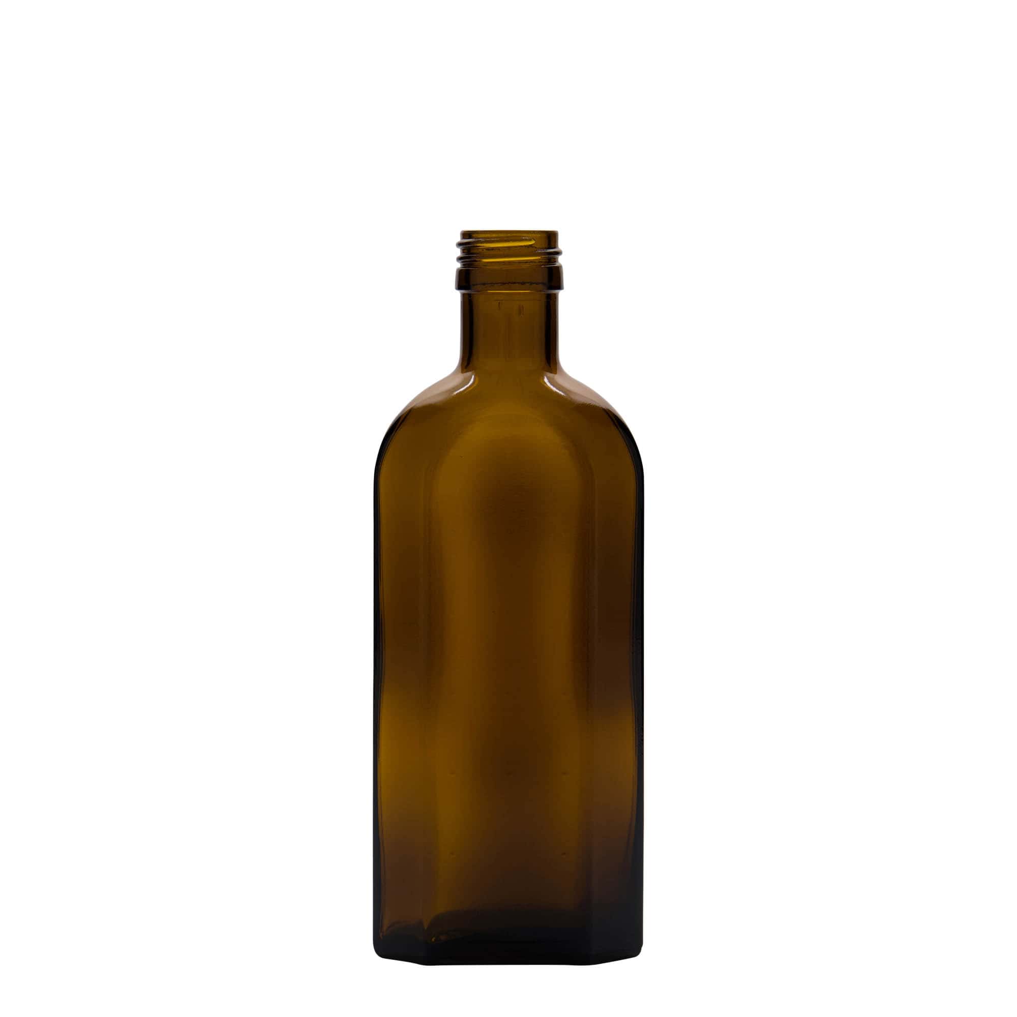 250 ml medicīnas pudelīte Meplat, ovāla, stikls, brūna, atvere: PP 28 250 ml medicīnas pudelīte Meplat, ovāla, stikls, brūna, atvere: PP 28