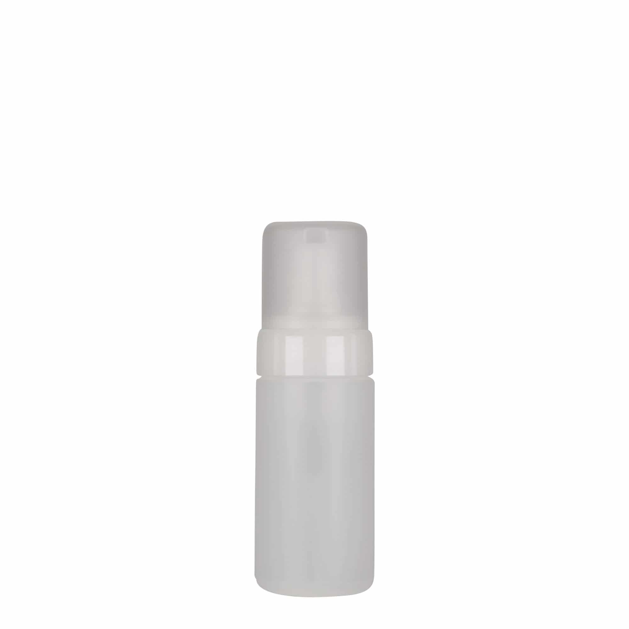 100 ml pudele ar dozatoru 'Foamer', PE plastmasas, dabīga, aizdare: skrūvējams vāciņš