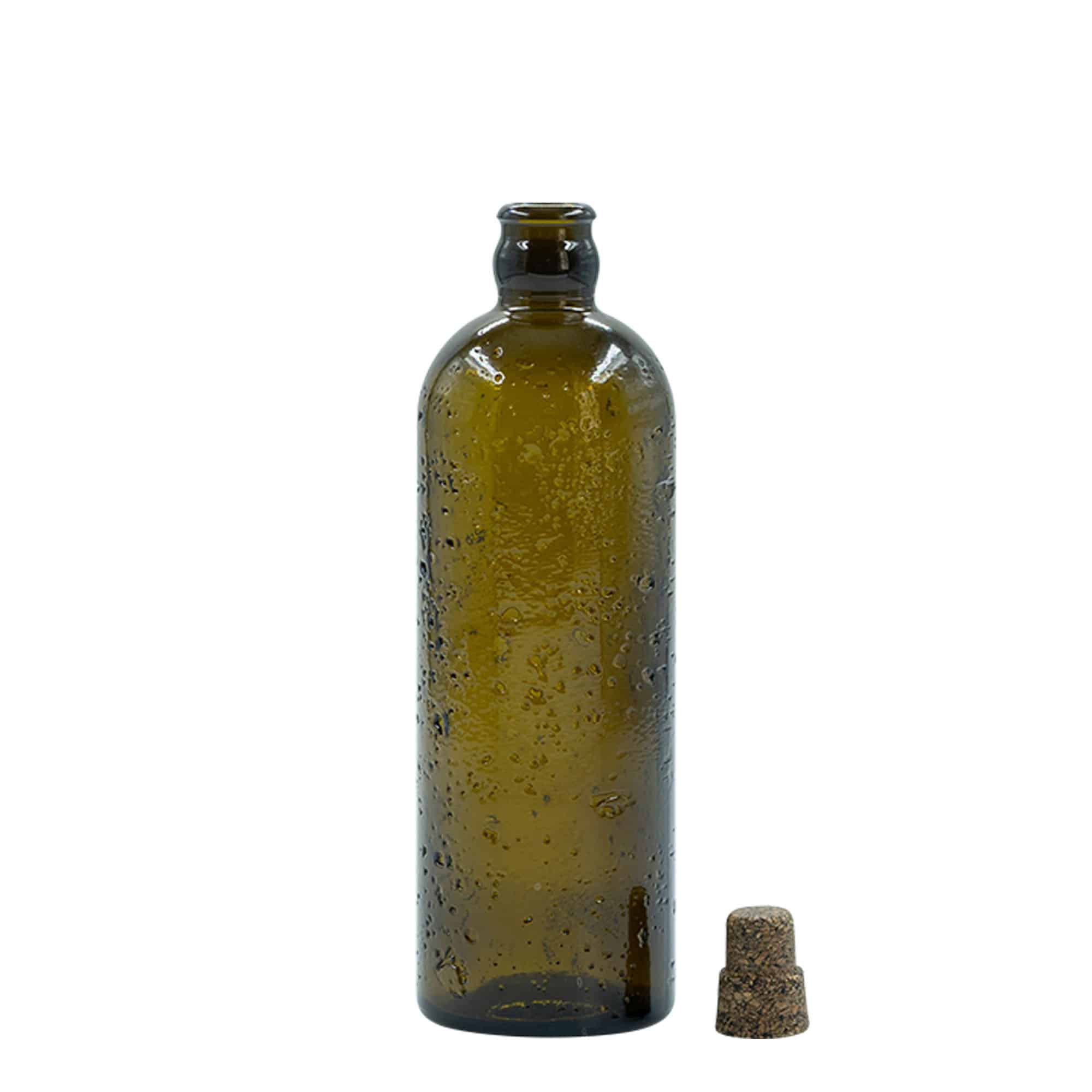 500 ml Wildly Crafted stikla pudele 'Bobber Jr', brūna, aizdare: korķis