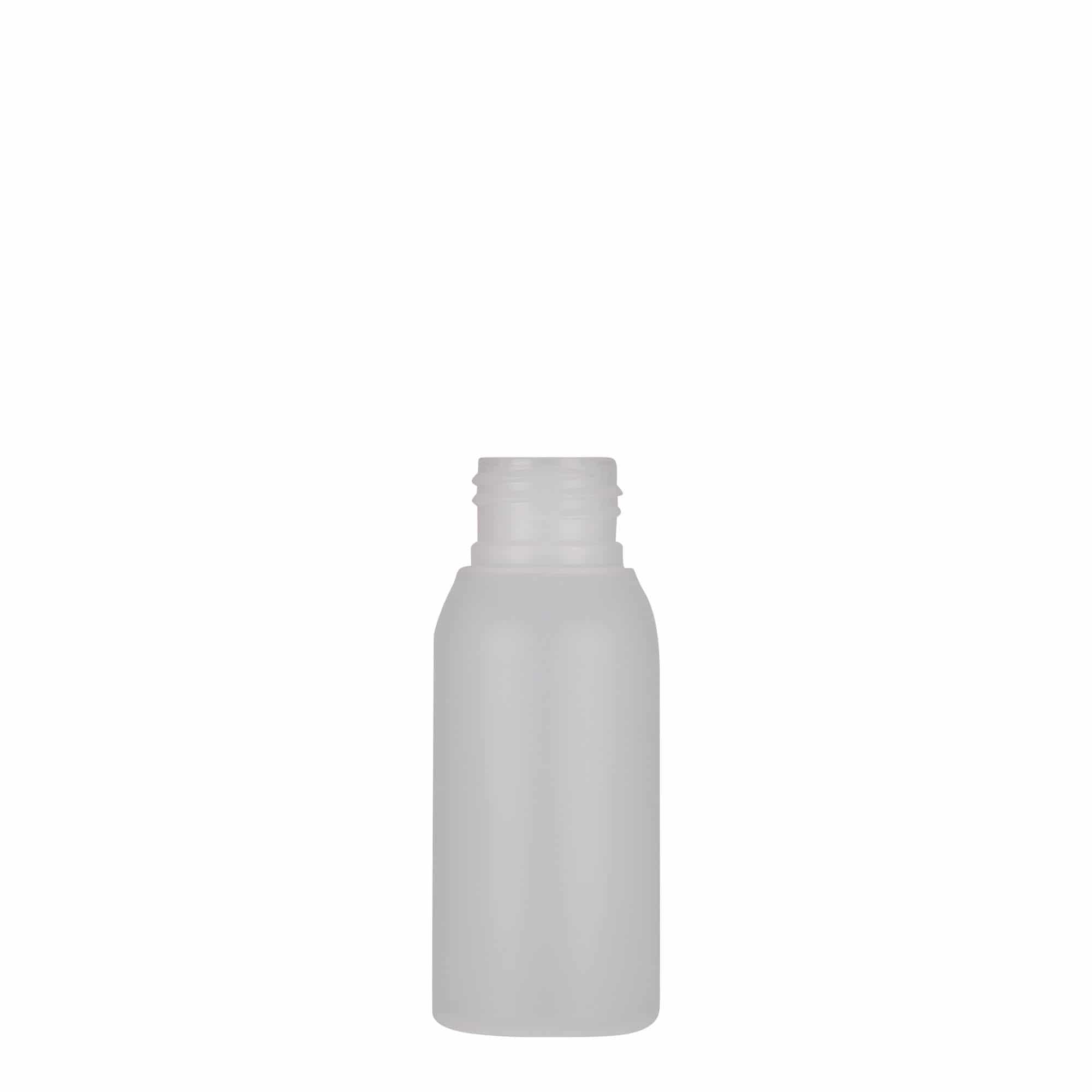 50 ml plastmasas pudele 'Tuffy', HDPE, dabīga, atvere: 24/410
