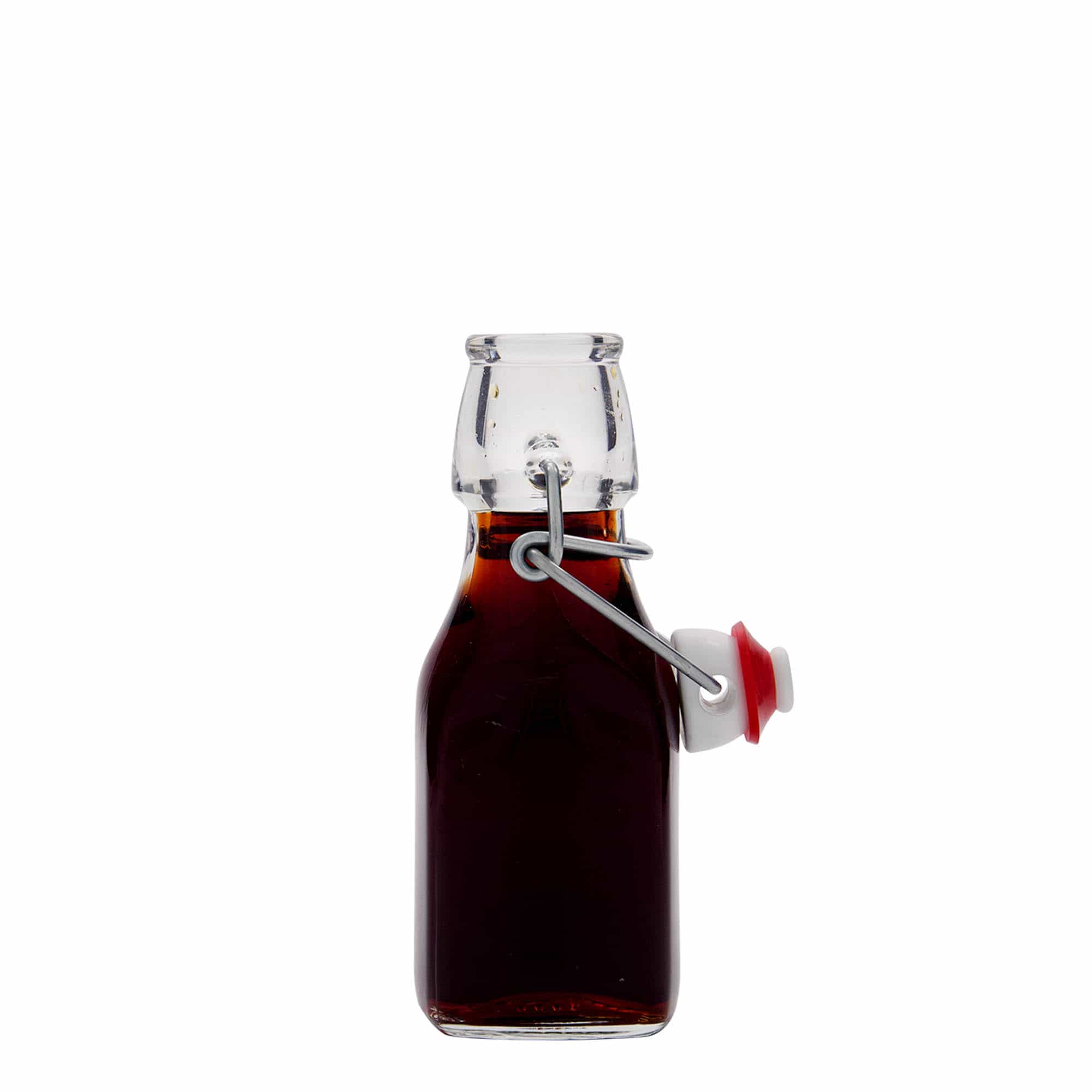 125 ml stikla pudele 'Swing', kvadrātveida, atvere: aizbāžņa aizdare