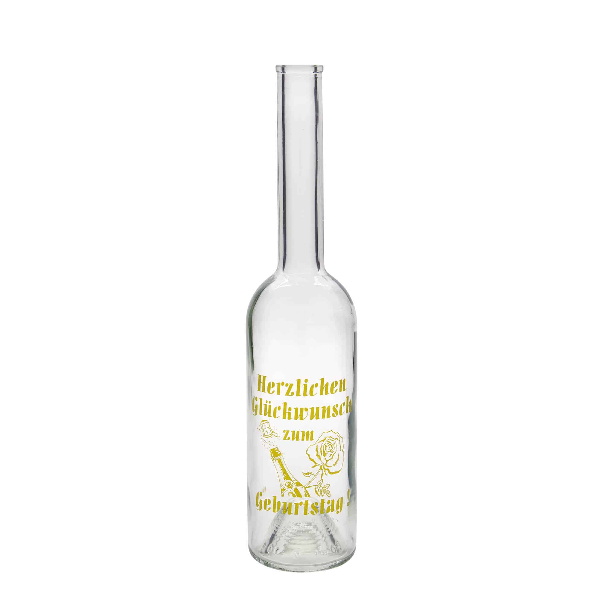 500 ml stikla pudele 'Opera', motīvs: pudele dzimšanas dienā, aizdare: korķis 500 ml stikla pudele 'Opera', motīvs: pudele dzimšanas dienā, aizdare: korķis