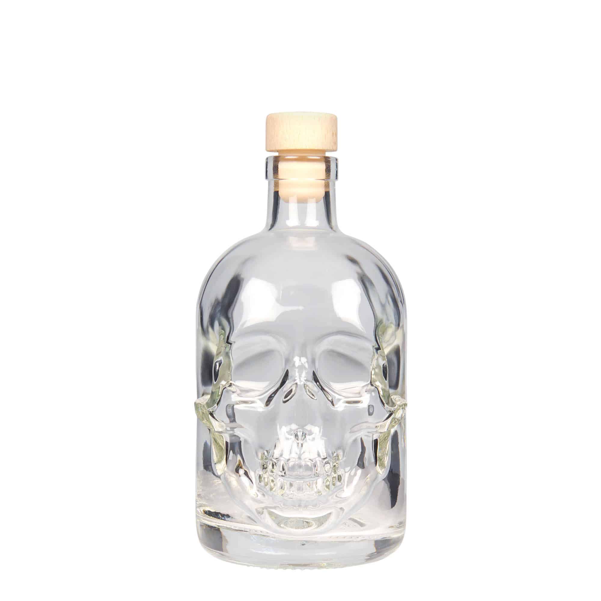 500 ml stikla pudele 'Nāves galva', atvere: korķis