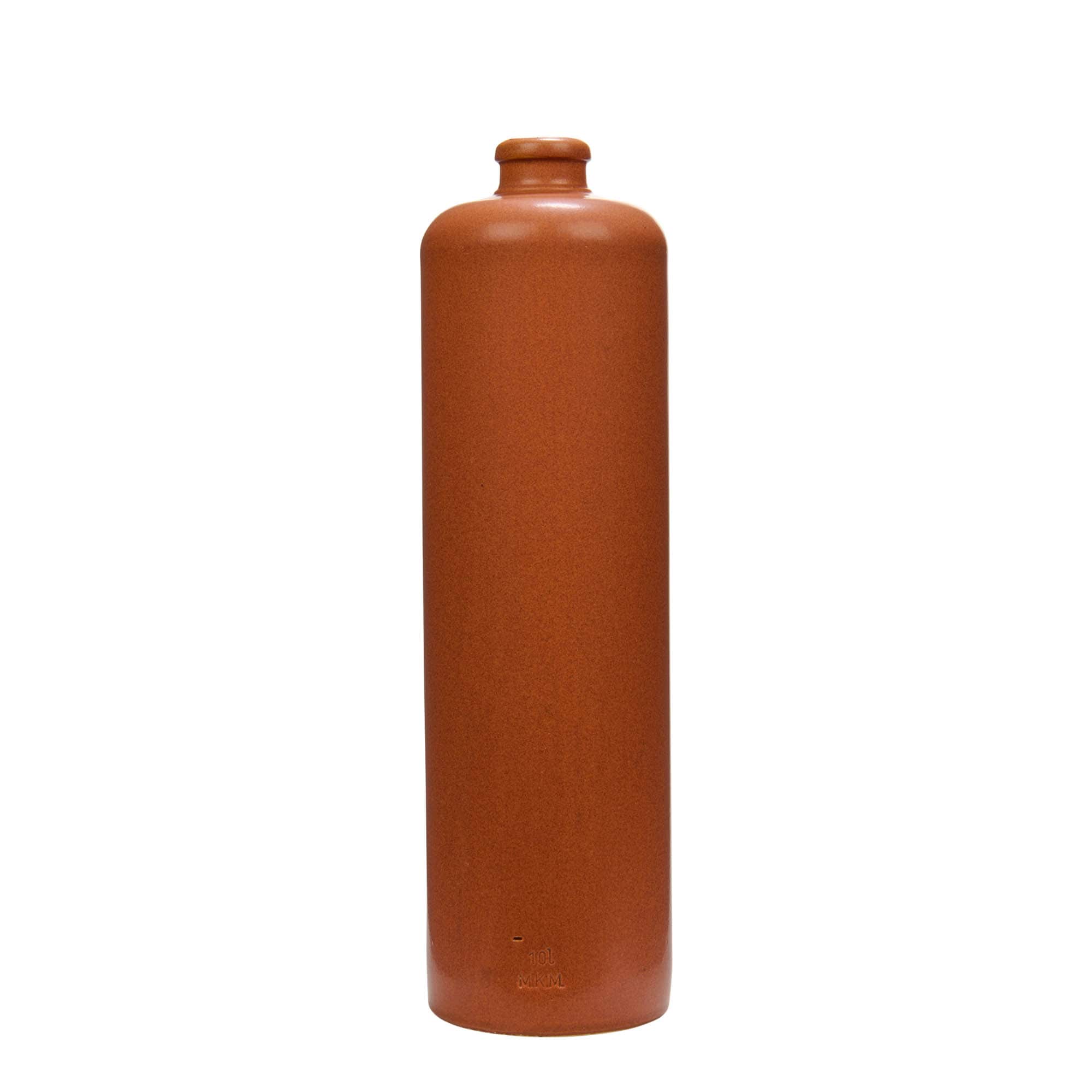1.000 ml māla krūze, akmens trauks, sarkani-brūna, atvere: korķis