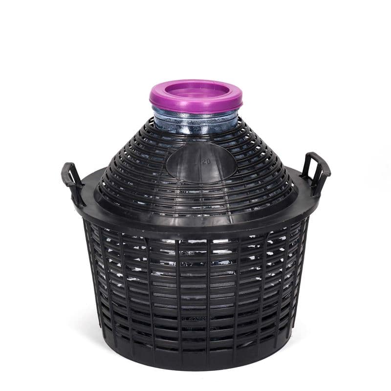 20 l pudele balona formā, paplašināts kakls, stikla, aizdare: uzmaucams vāks 20 l pudele balona formā, paplašināts kakls, stikla, aizdare: uzmaucams vāks