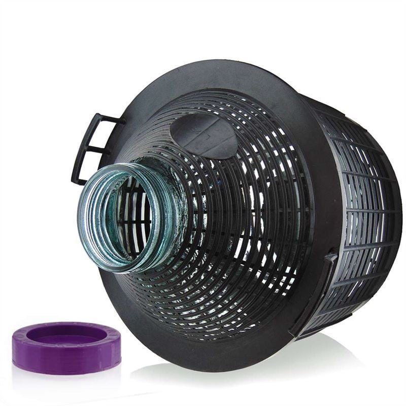 25 l balona pudele ar platu kaklu, stikls, atvere: skrūvējams aizvērējs