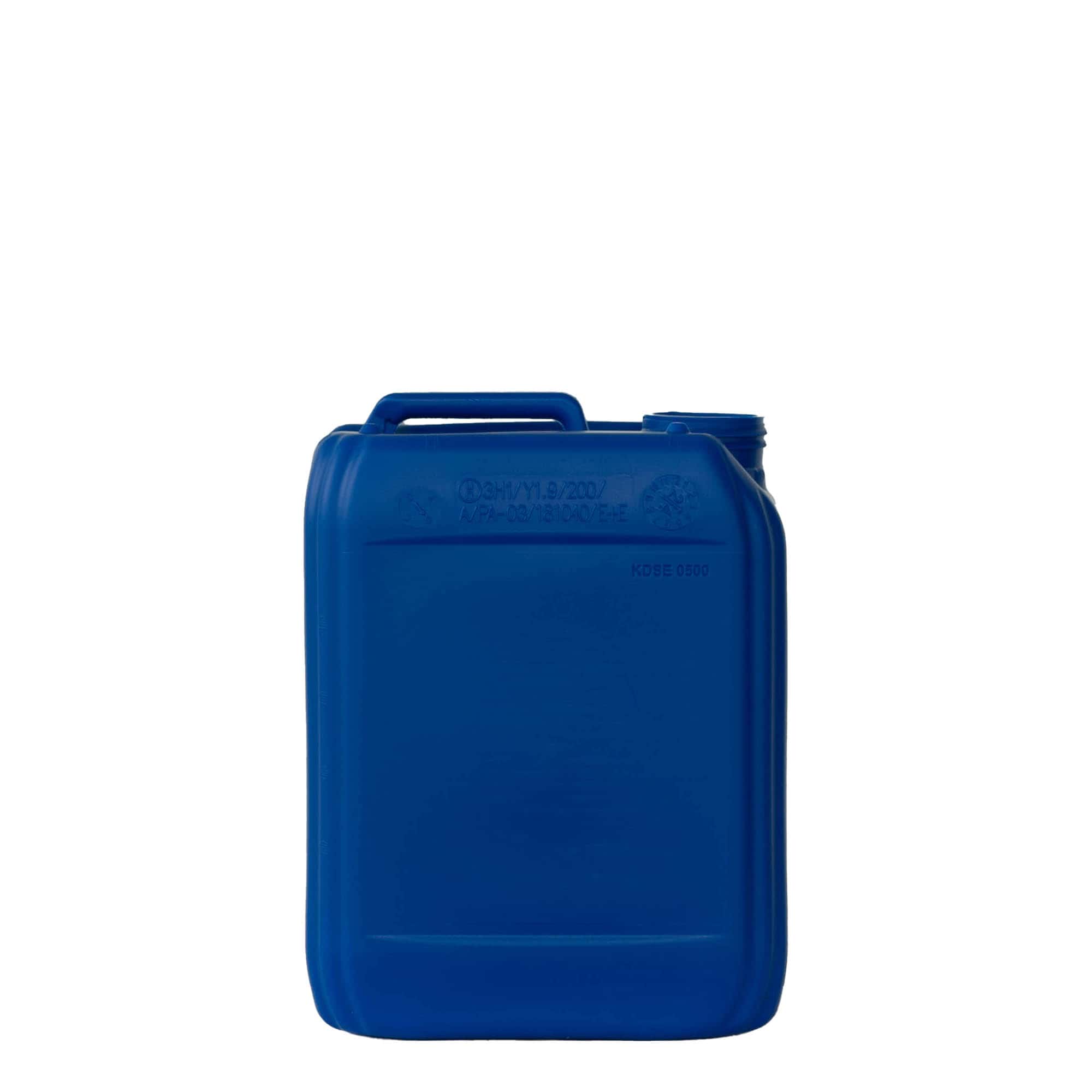 5 l kanna, taisnstūra, HDPE plastmasas, zila, aizdare: ND 55 5 l kanna, taisnstūra, HDPE plastmasas, zila, aizdare: ND 55