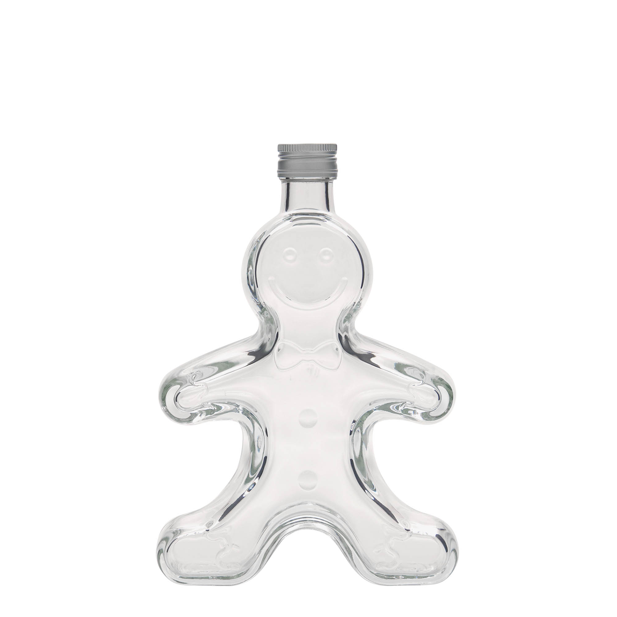 250 ml stikla pudele 'Piparkūku vīrs', atvere: PP 24 250 ml stikla pudele 'Piparkūku vīrs', atvere: PP 24