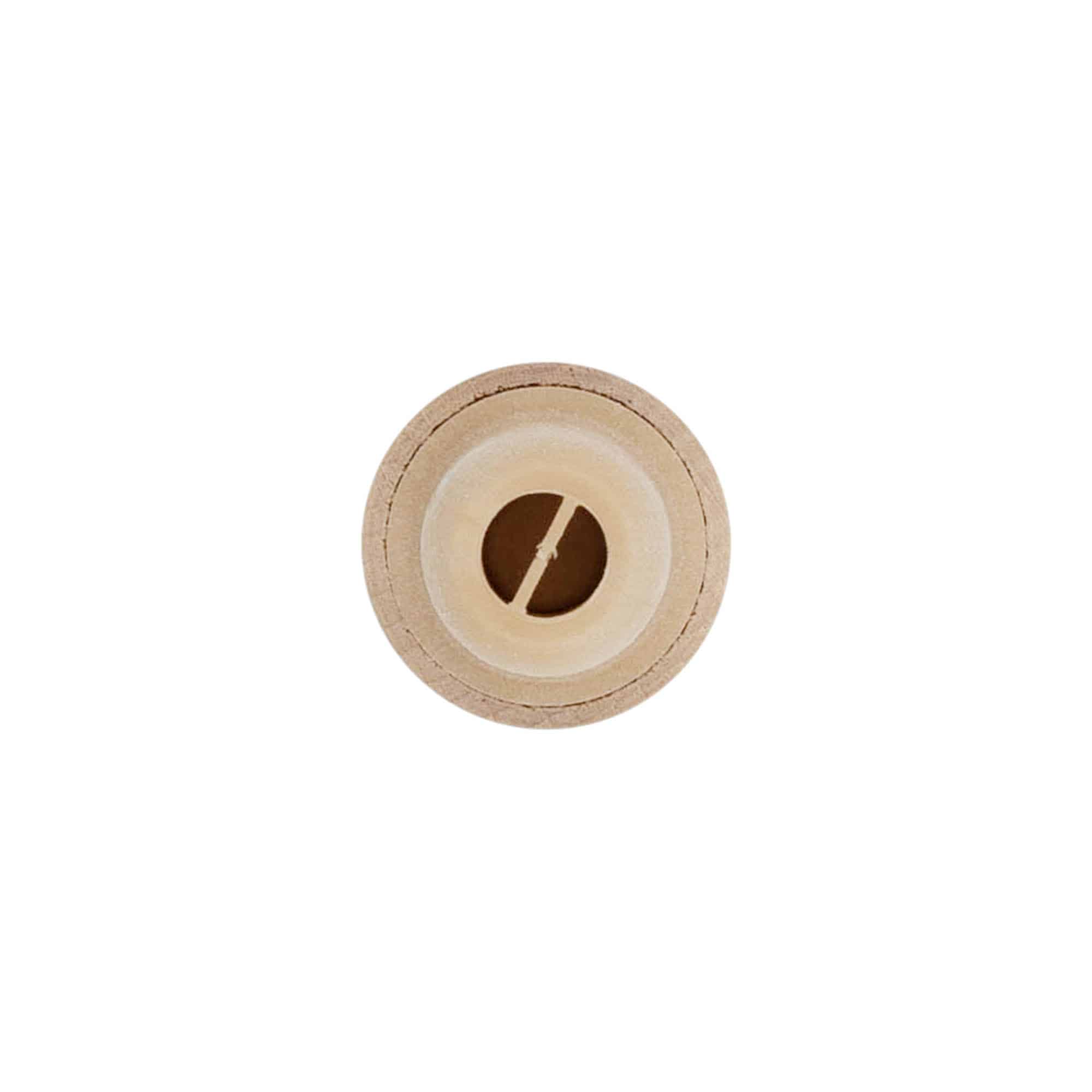 Roktura korķis ar dozēšanas atveri 19 mm, koks/plastmasa, bēšs, mutes daļai: korķis Roktura korķis ar dozēšanas atveri 19 mm, koks/plastmasa, bēšs, mutes daļai: korķis