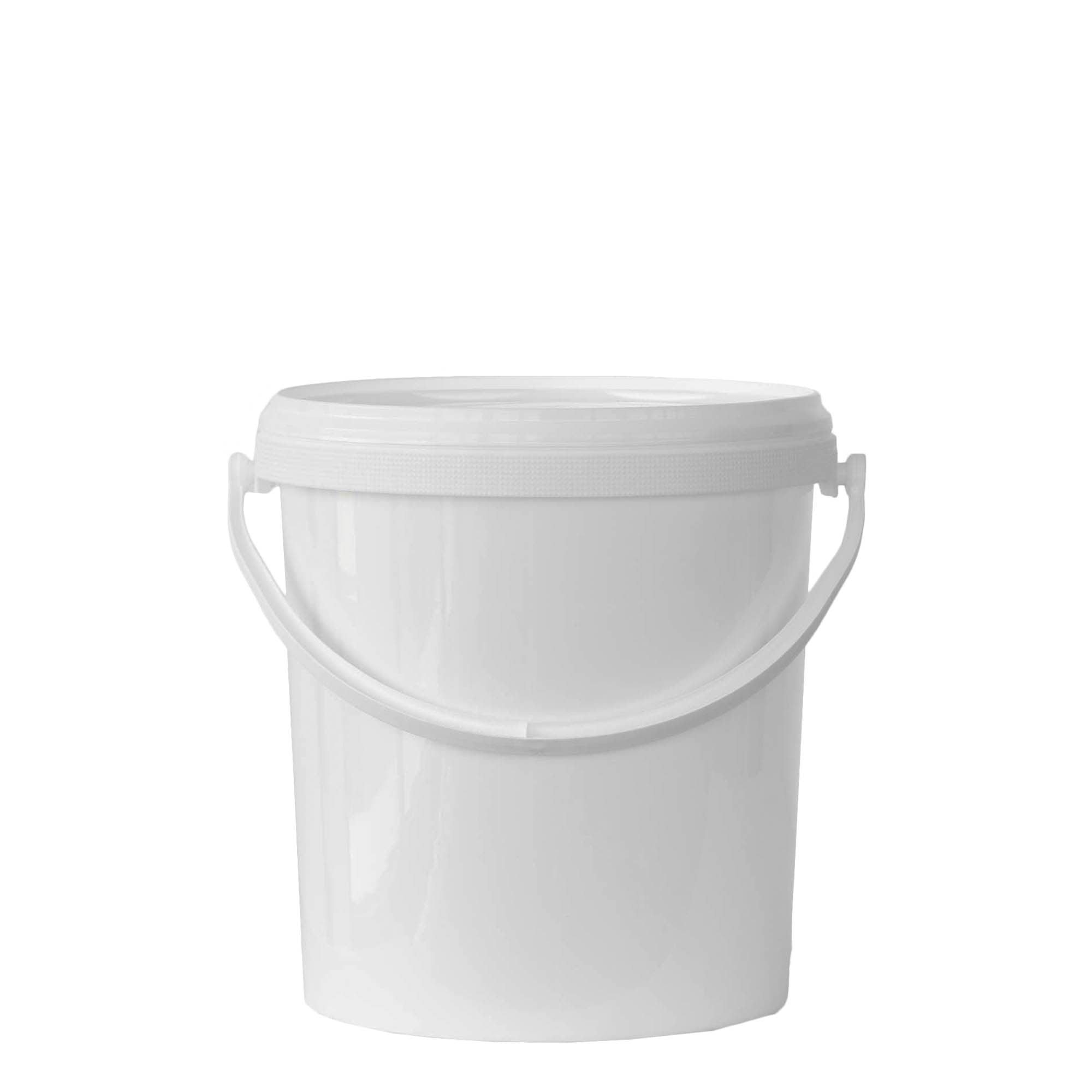 6 l spainis, PP plastmasa, balts