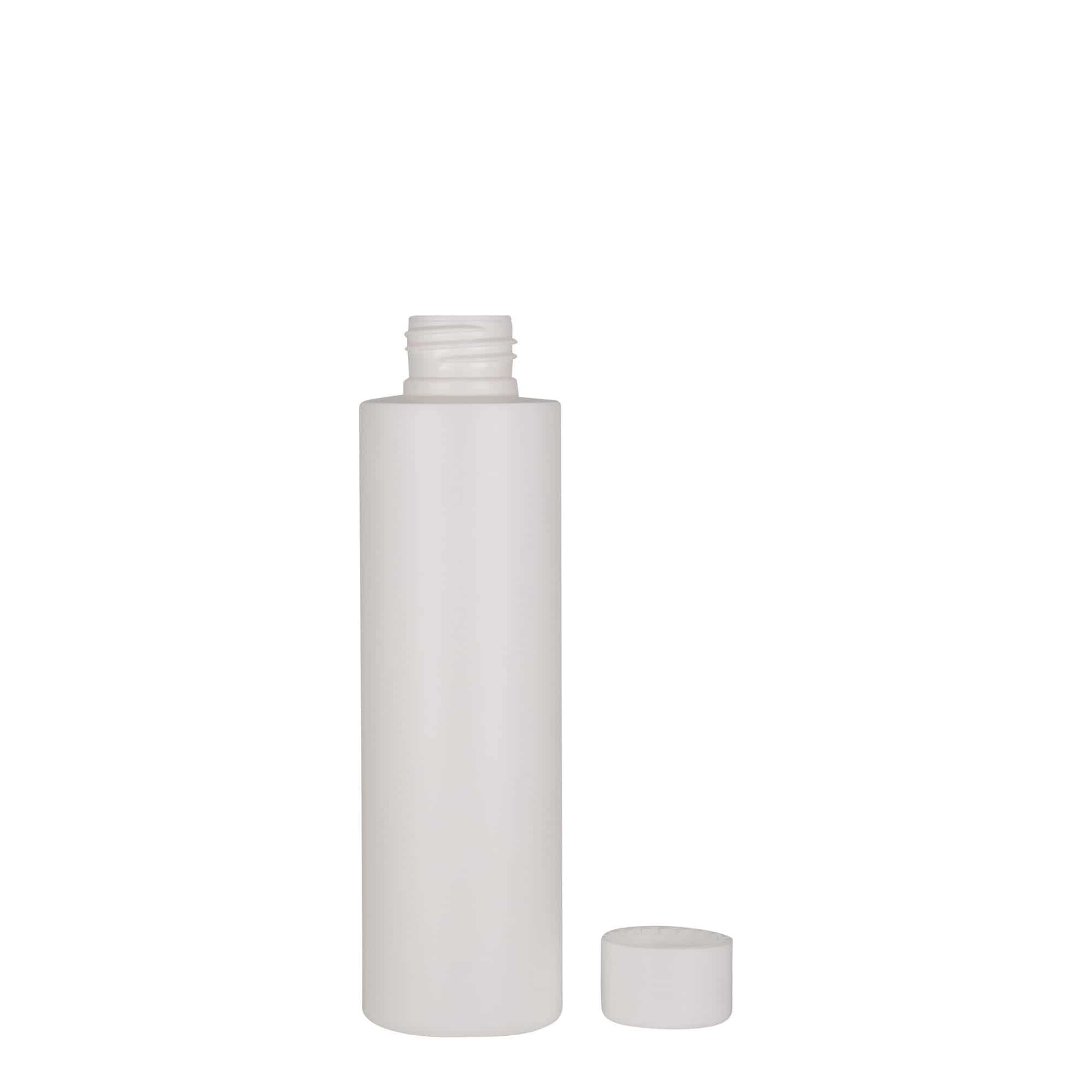 150 ml plastmasas pudele 'Pipe', HDPE, balta, aizdare: 24/410