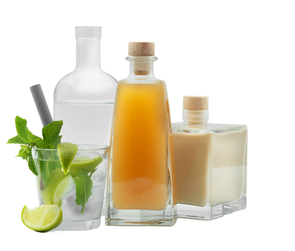 Stipro alkoholisko dzērienu pudeles