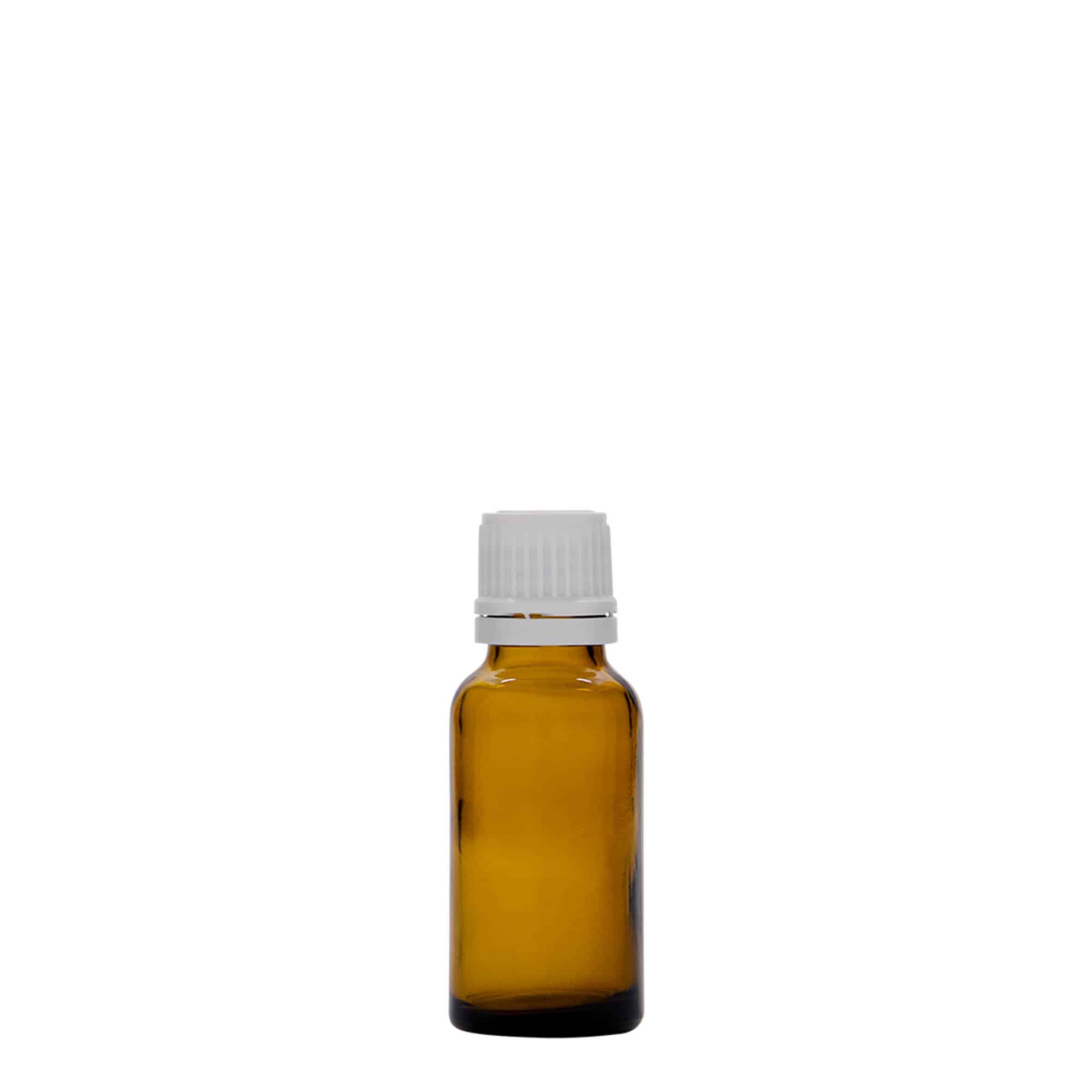 20 ml medicīnas pudele, brūns stikls, atvere: DIN 18