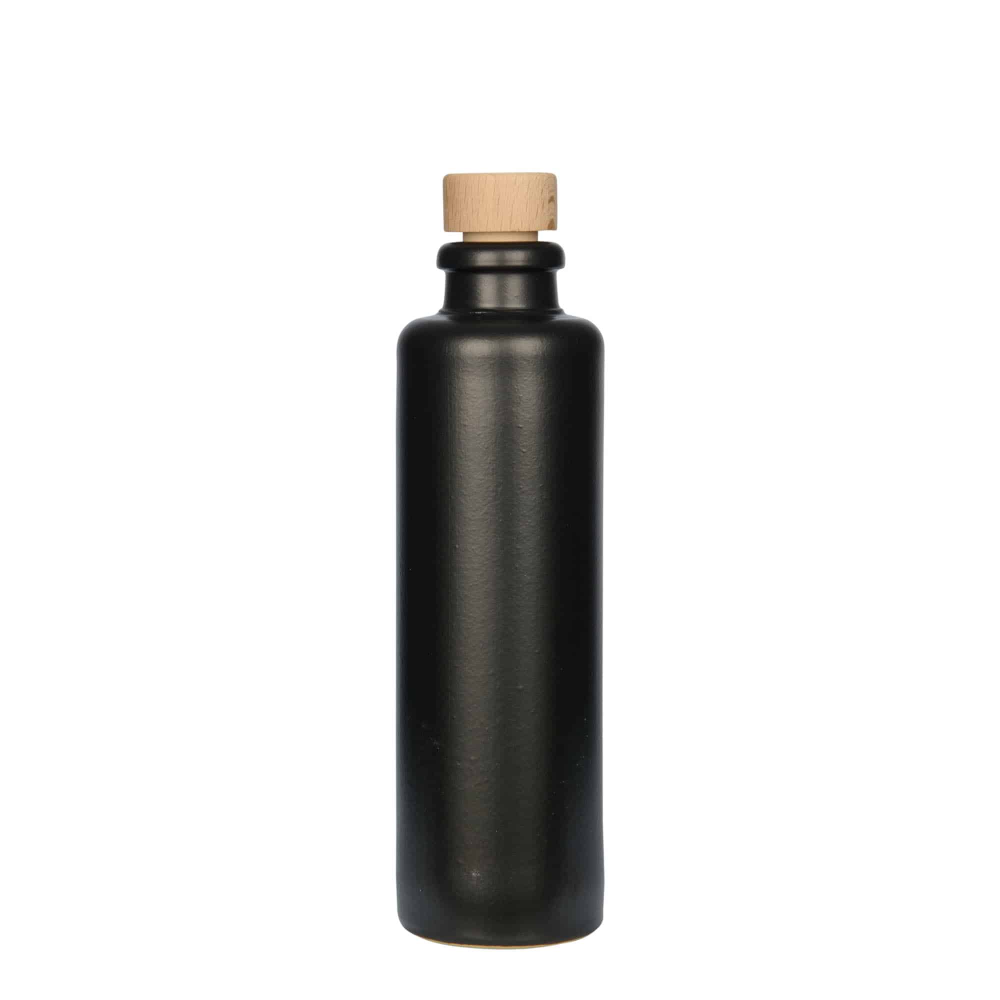 200 ml māla krūze, māla izstrādājums, melna, atvere: korķis