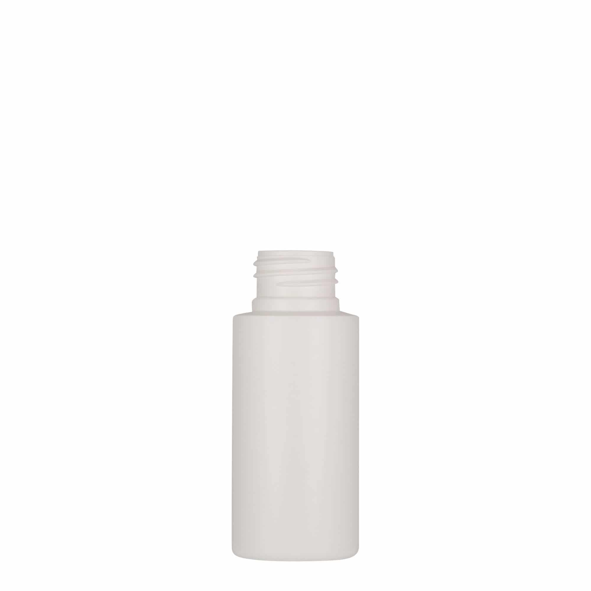 50 ml plastmasas pudele 'Pipe', HDPE, balta, aizdare: GPI 24/410 50 ml plastmasas pudele 'Pipe', HDPE, balta, aizdare: GPI 24/410