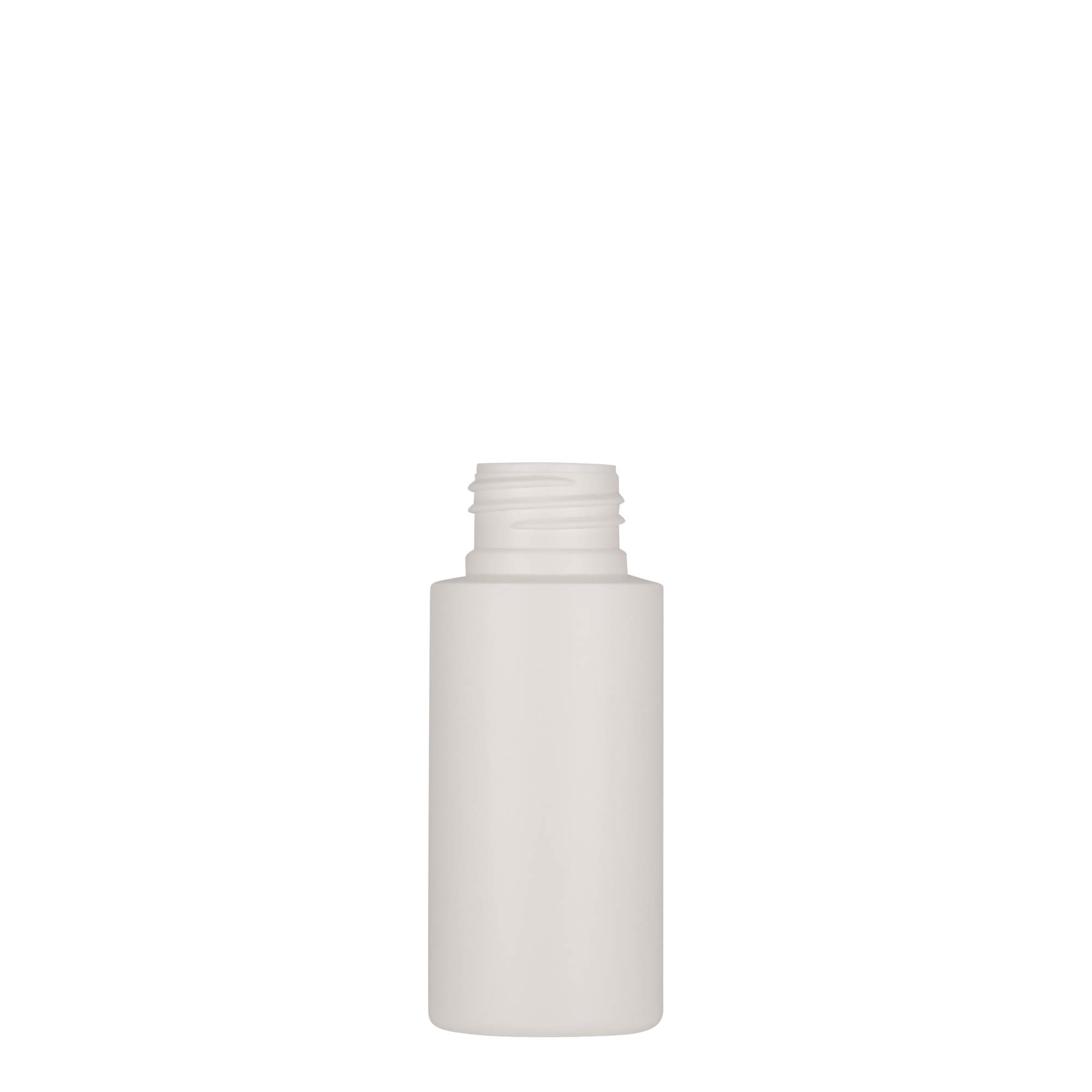 50 ml plastmasas pudele 'Pipe', HDPE, balta, aizdare: 24/410 50 ml plastmasas pudele 'Pipe', HDPE, balta, aizdare: 24/410