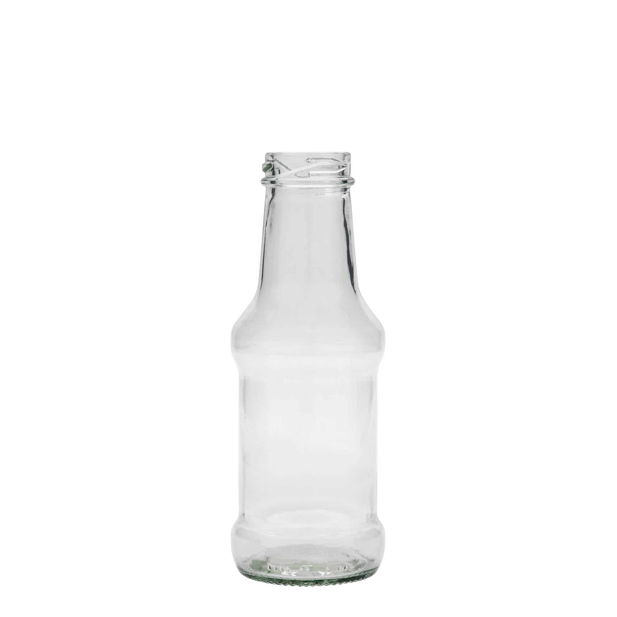 250 ml mērces pudele, stikla, aizdare: Twist Off (TO 38)