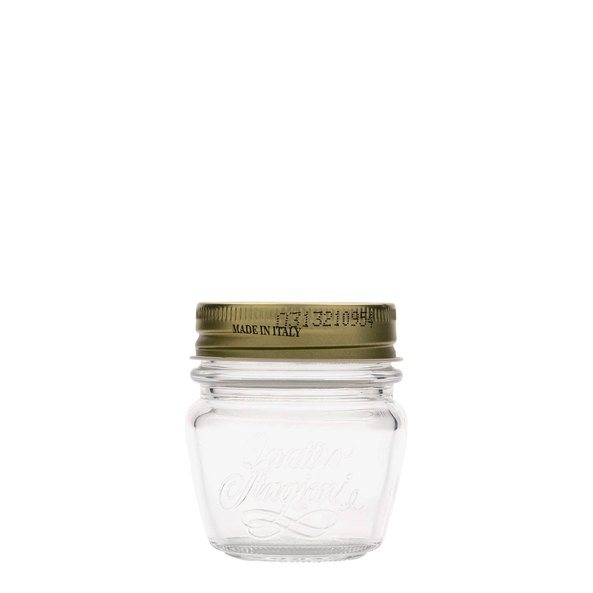 80 ml rotaslietu stikla trauks 'Quattro Stagioni', atvere: skrūvējams vāciņš 80 ml rotaslietu stikla trauks 'Quattro Stagioni', atvere: skrūvējams vāciņš