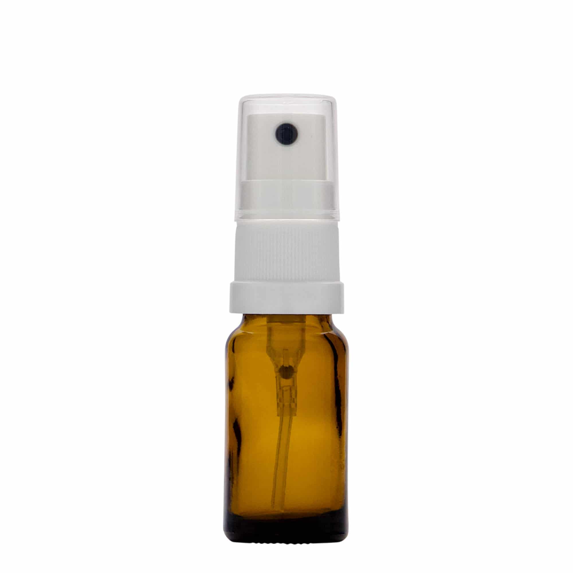 10 ml medicīnas smidzinātāja pudele, stikls, brūna, atvere: DIN 18