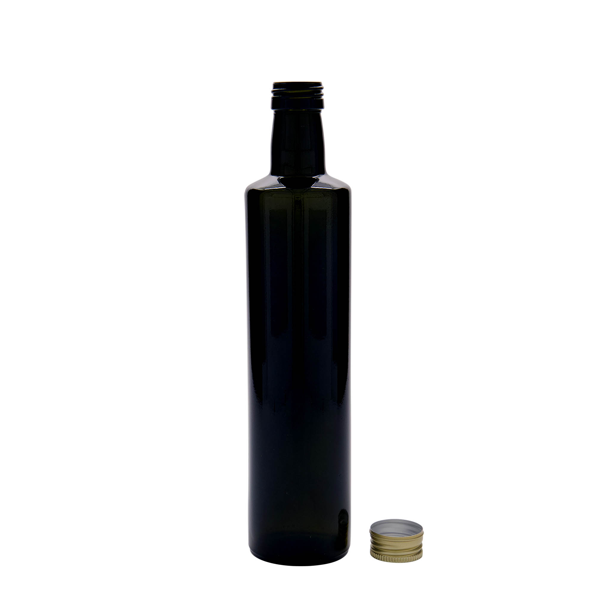 500 ml stikla pudele 'Dorica', antīka zaļa, atvere: PP 31,5