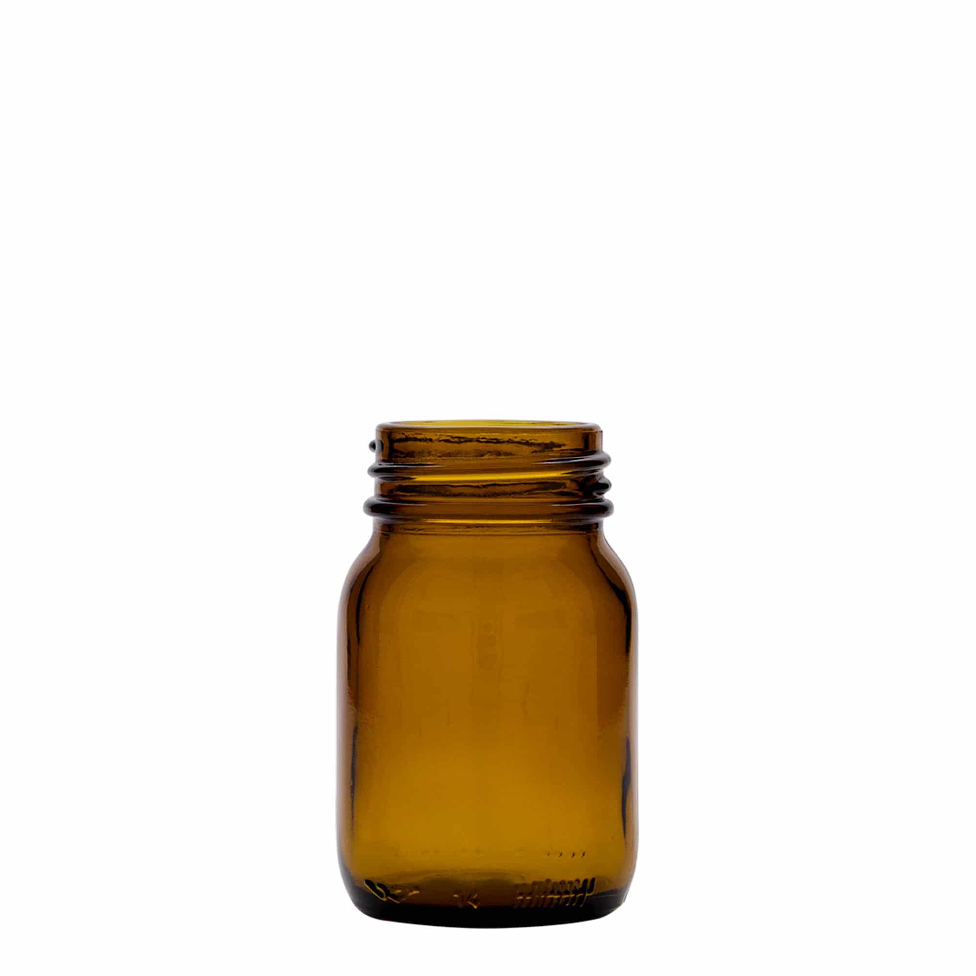 75 ml plata kakla stikla trauks, brūns, atvere: DIN 40 75 ml plata kakla stikla trauks, brūns, atvere: DIN 40