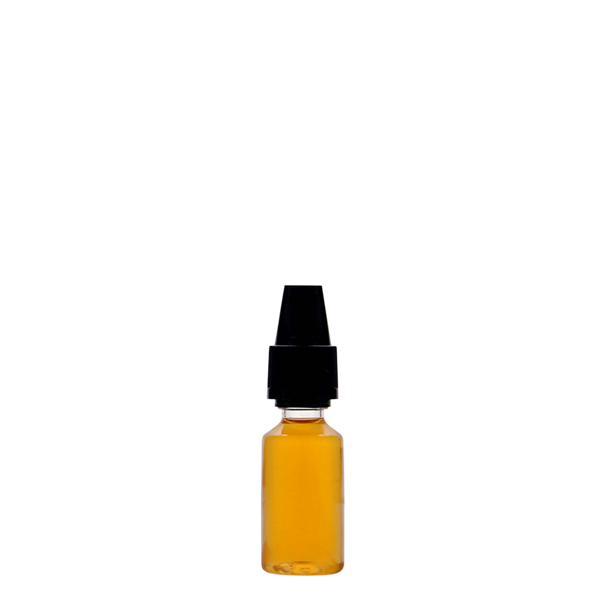 10 ml PET pudele 'E-sula' ar kvalitātes un bērnu drošības aizsardzību, plastmasa, atvere: skrūvējams vāciņš 10 ml PET pudele 'E-sula' ar kvalitātes un bērnu drošības aizsardzību, plastmasa, atvere: skrūvējams vāciņš